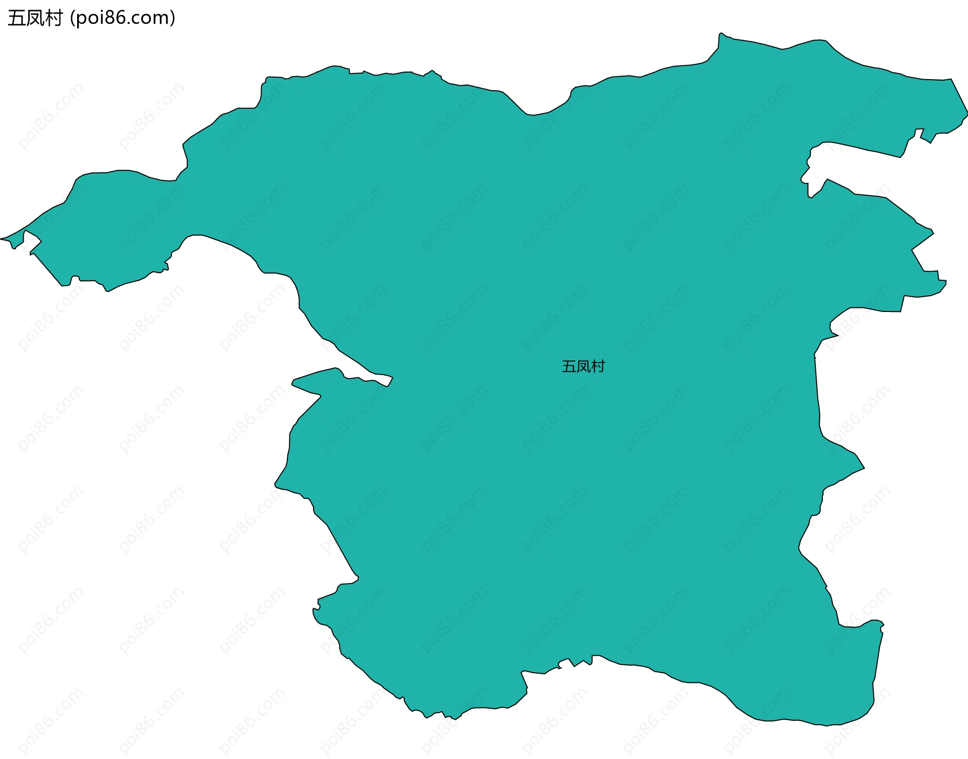 五凤村边界地图