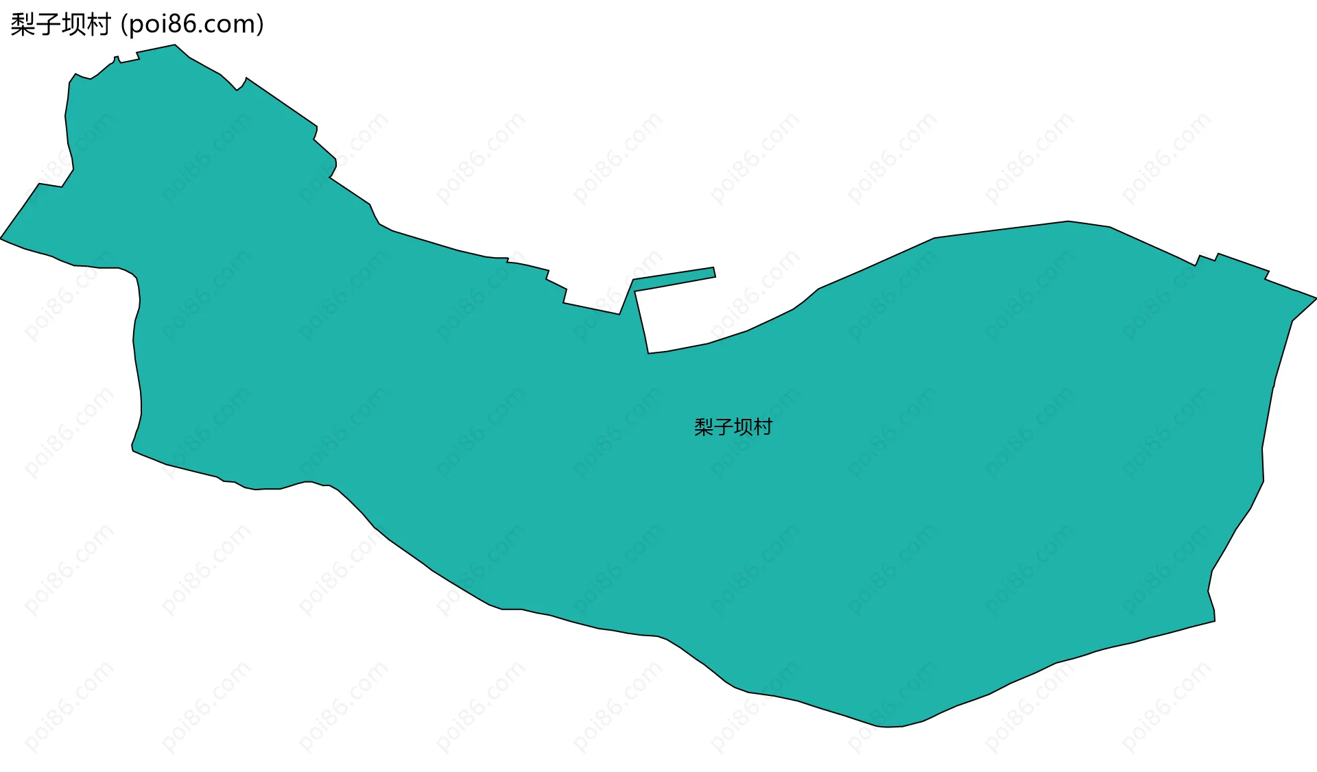 梨子坝村边界地图