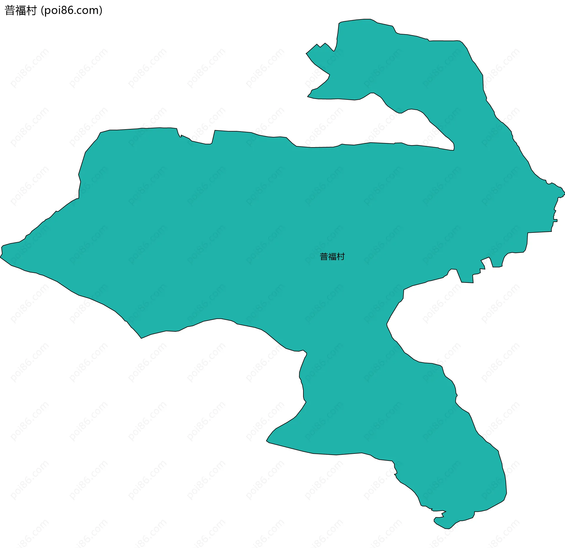 普福村边界地图