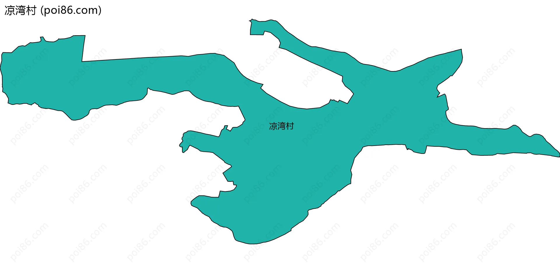 凉湾村边界地图