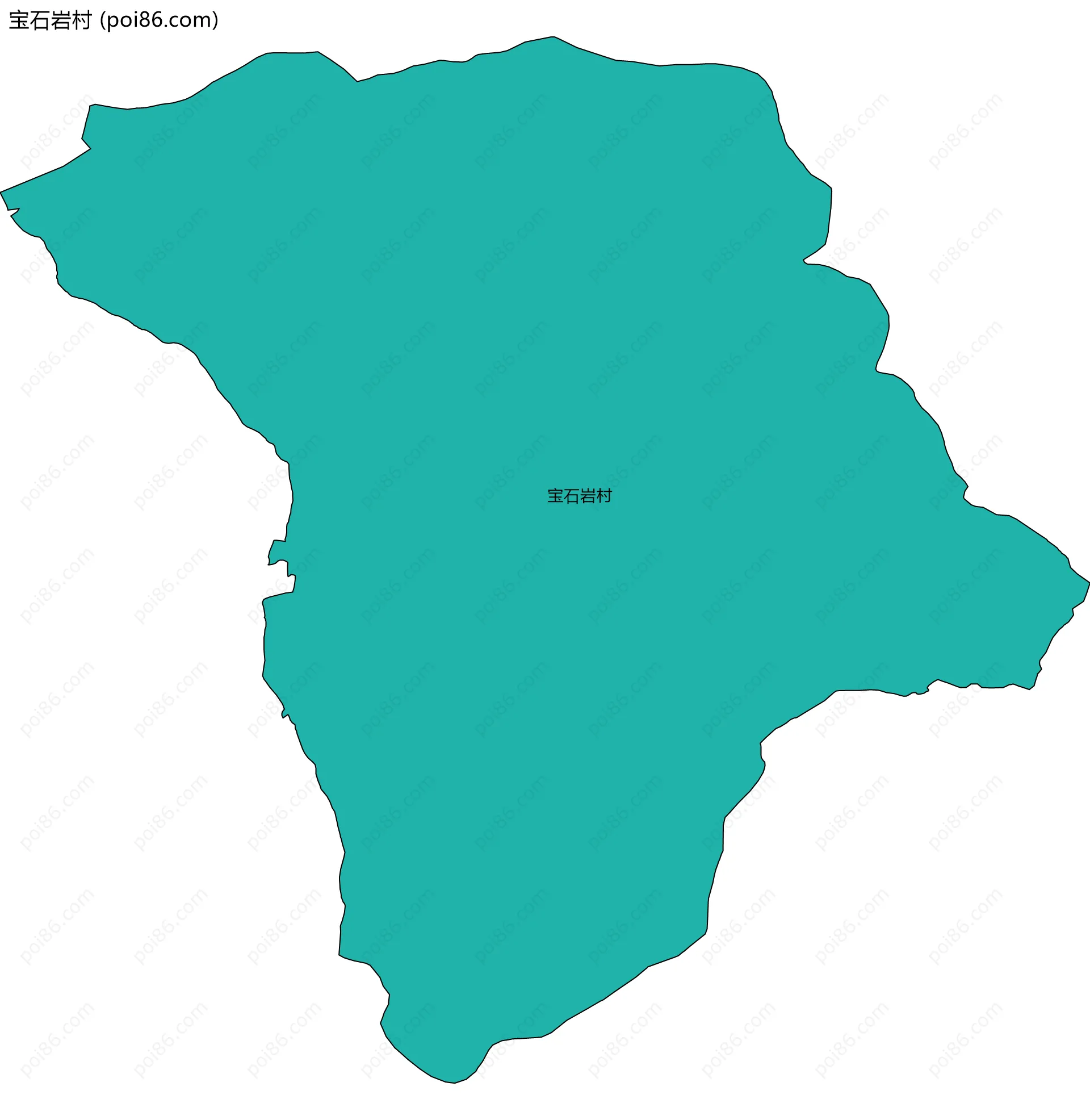 宝石岩村边界地图
