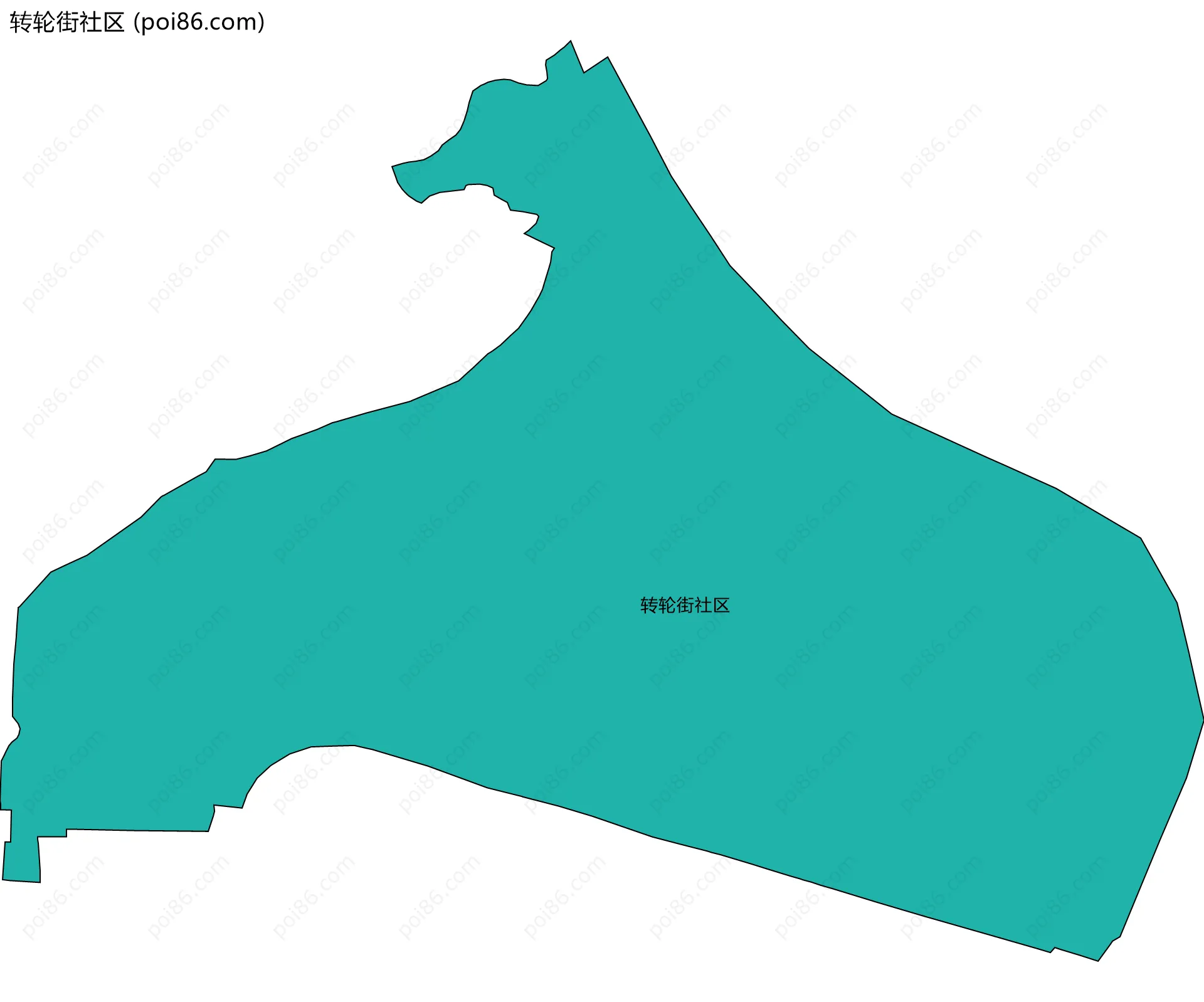 转轮街社区边界地图