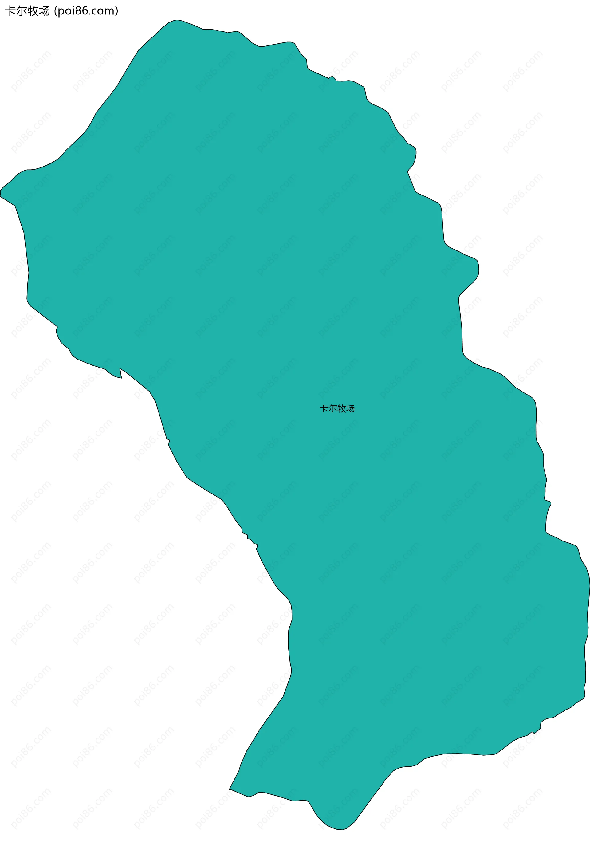 卡尔牧场边界地图