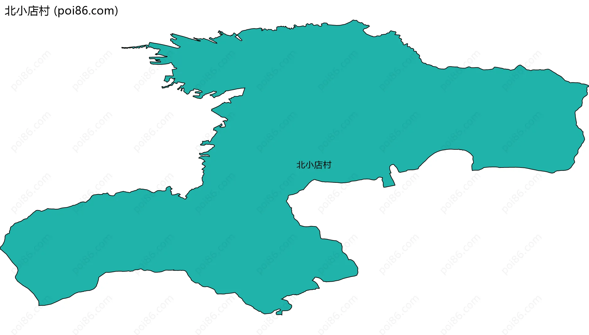 北小店村边界地图