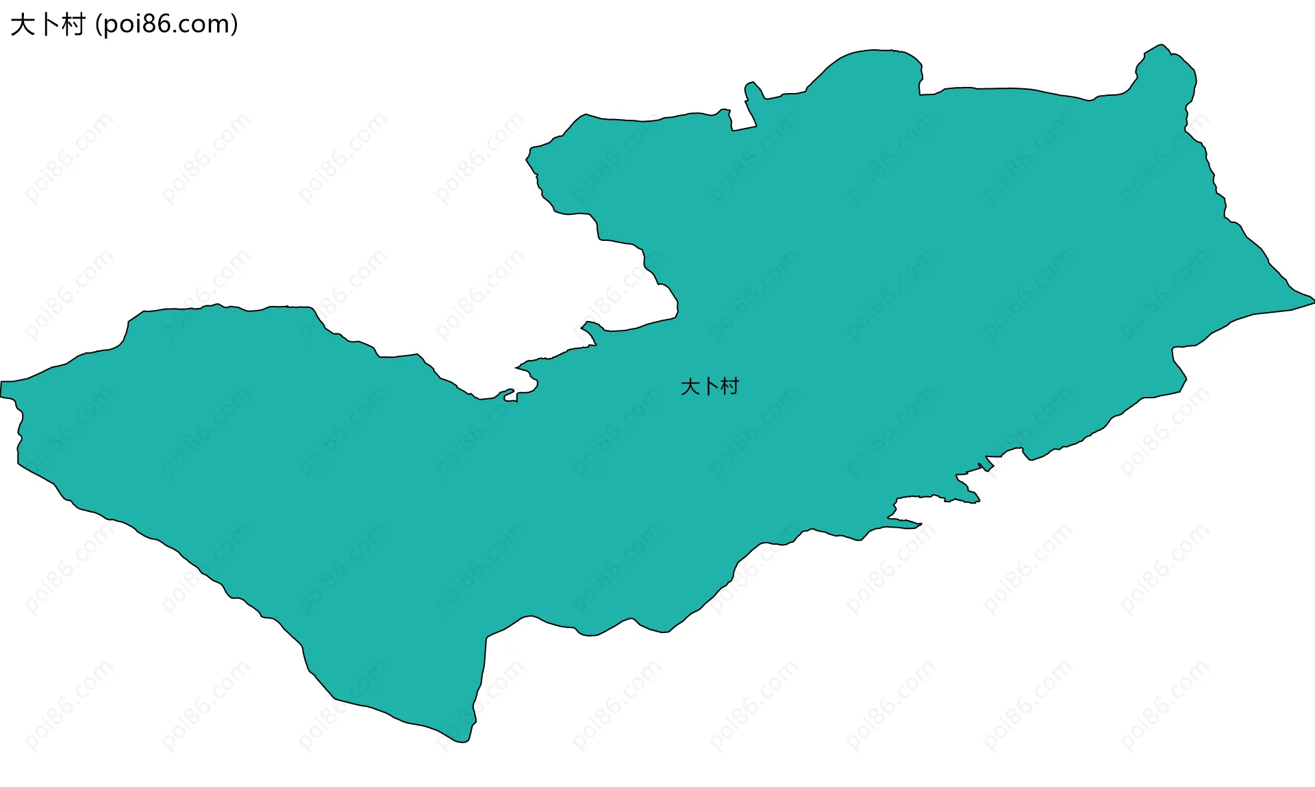 大卜村边界地图