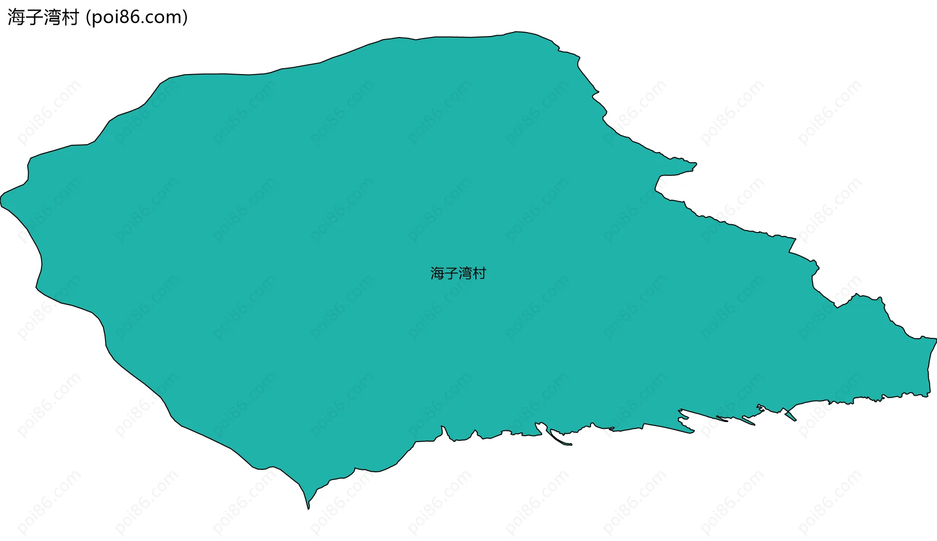 海子湾村边界地图