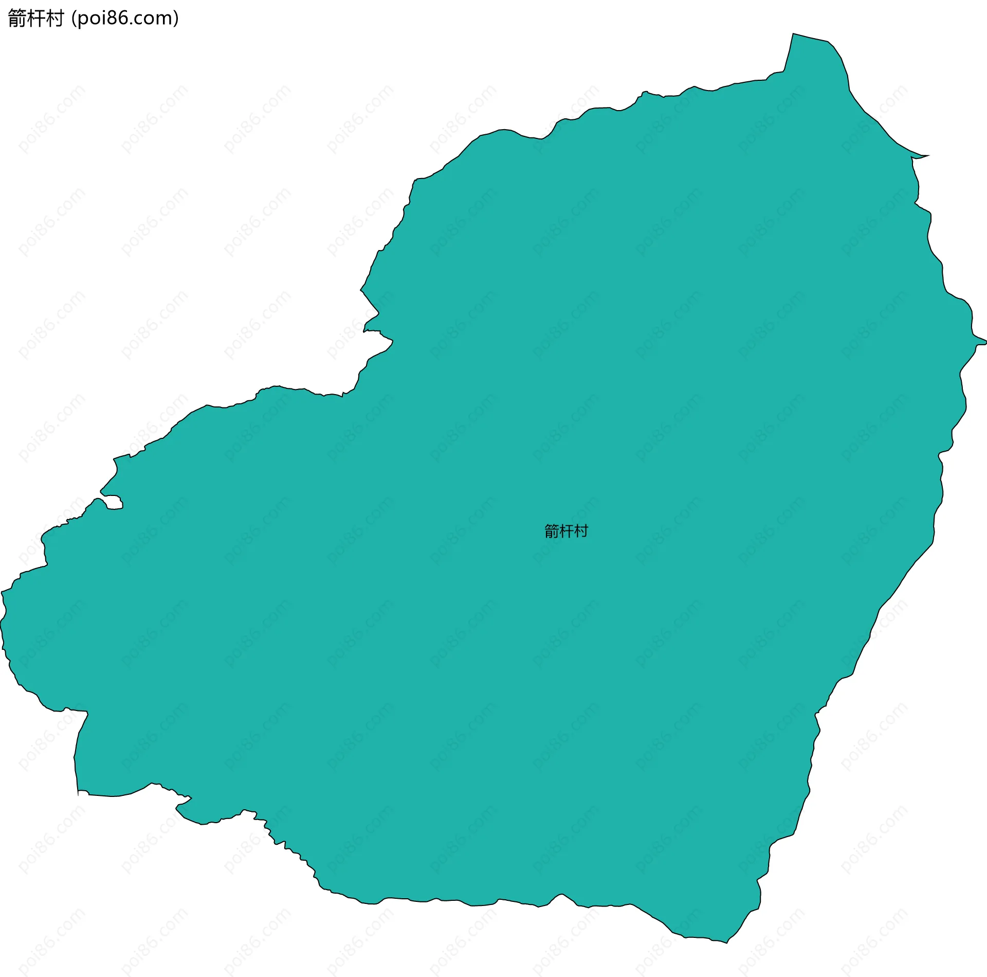 箭杆村边界地图