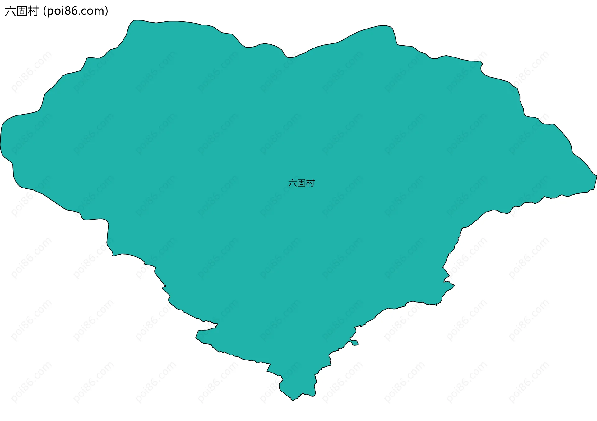 六固村边界地图