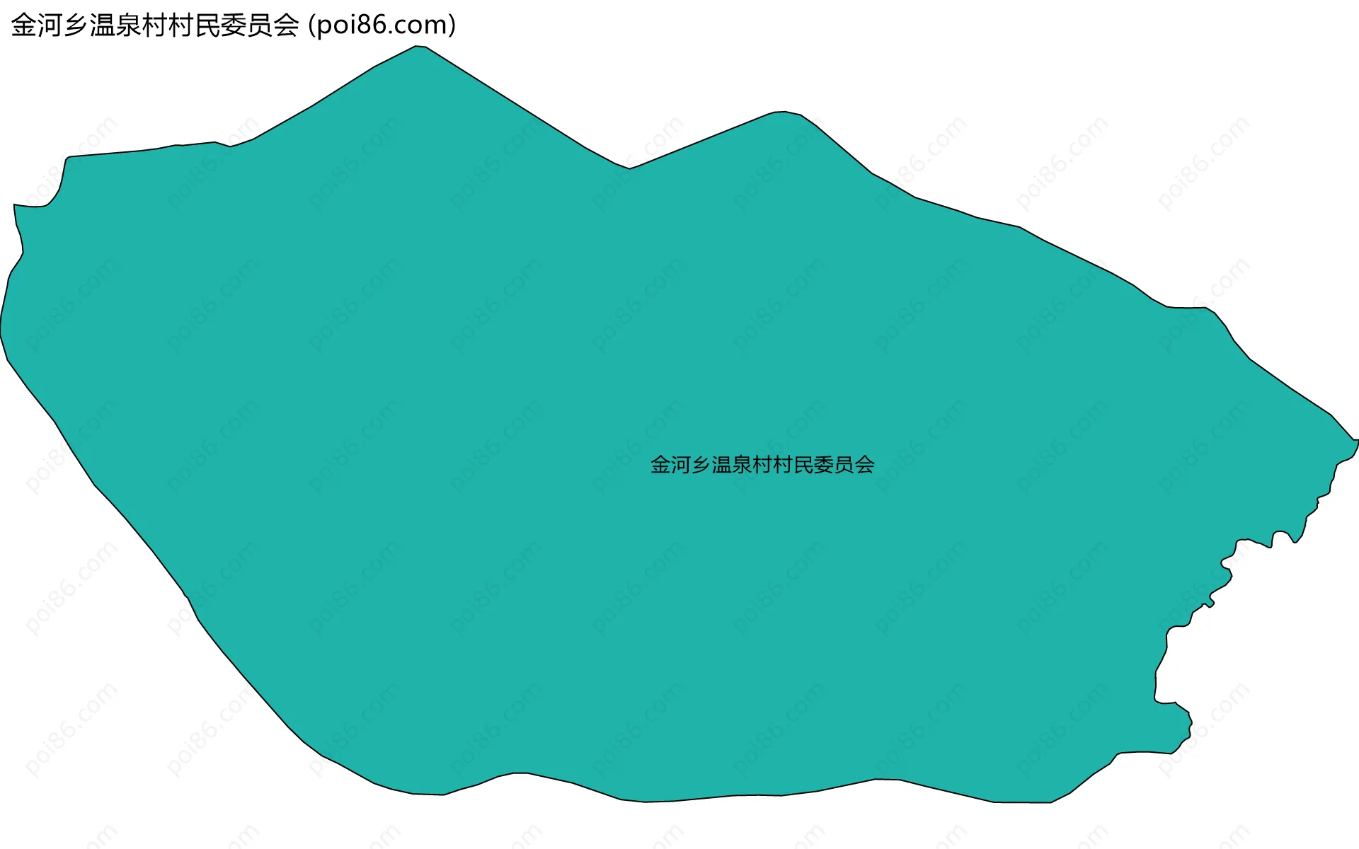 金河乡温泉村村民委员会边界地图