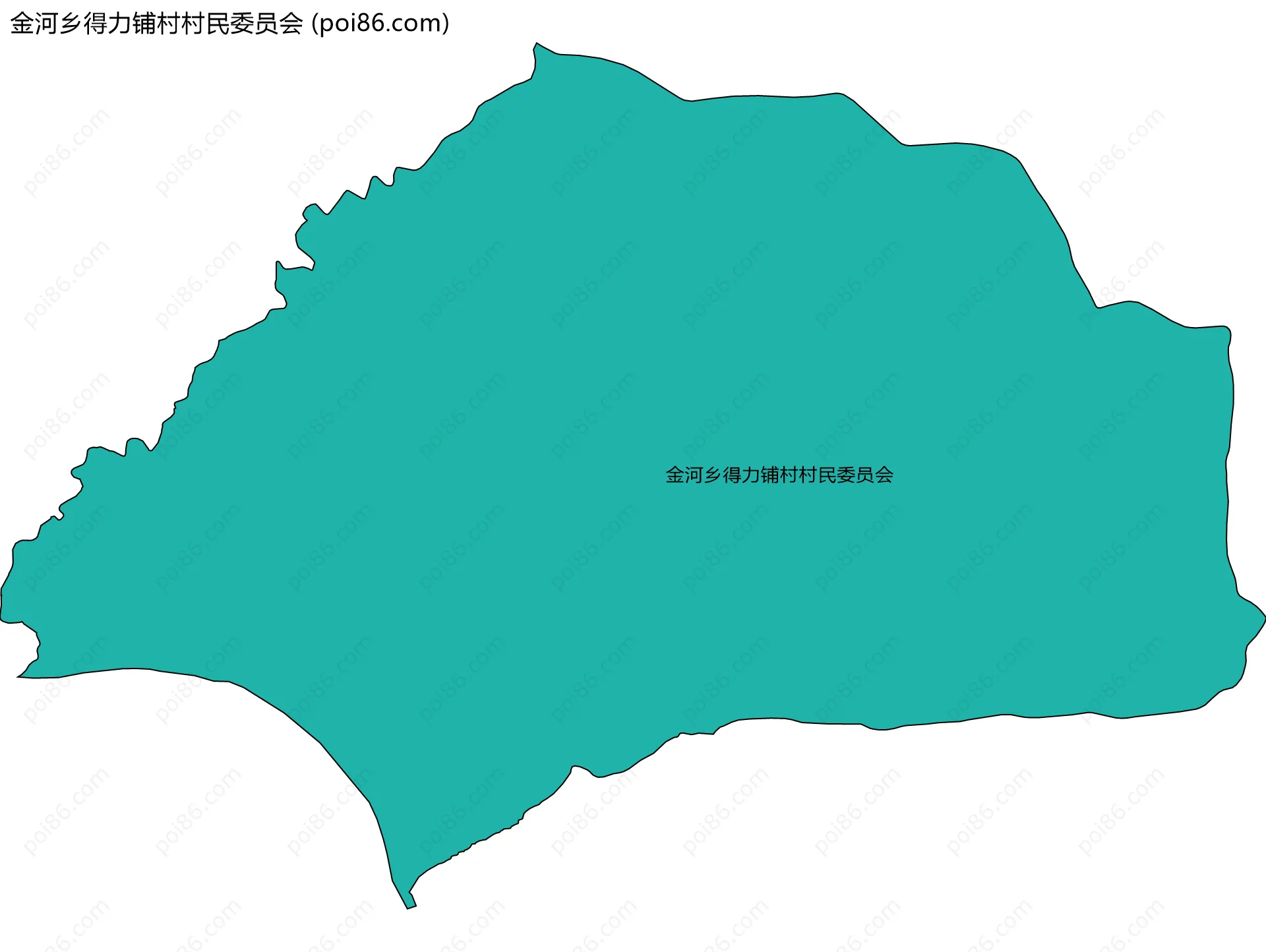金河乡得力铺村村民委员会边界地图