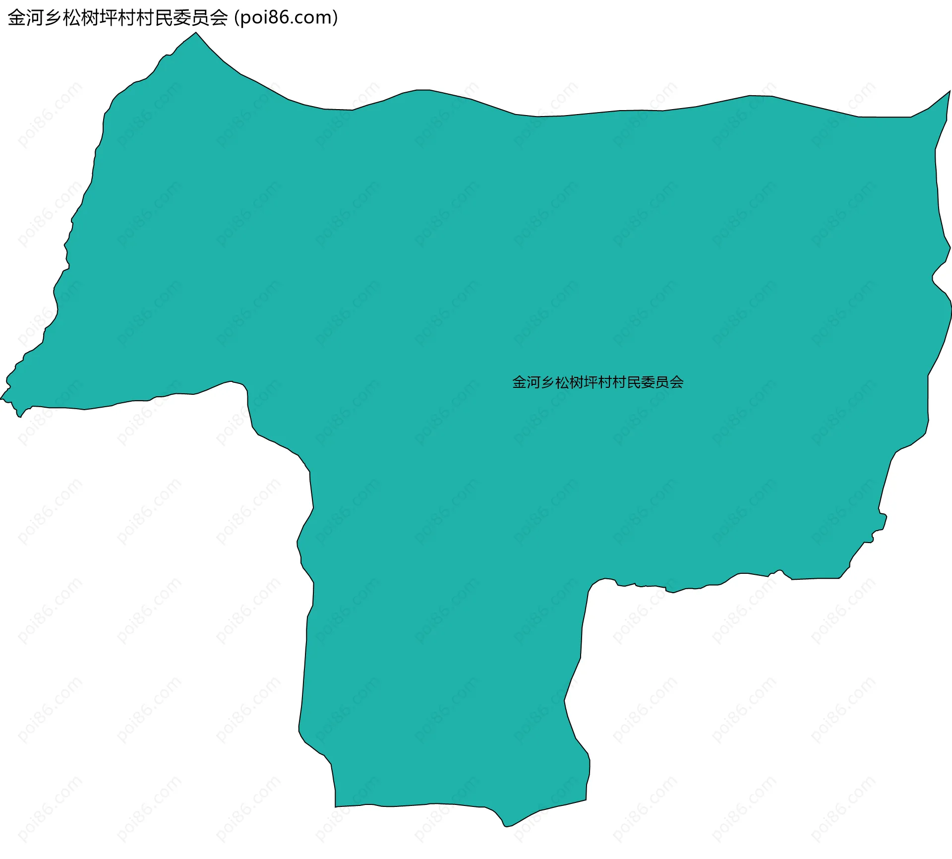 金河乡松树坪村村民委员会边界地图