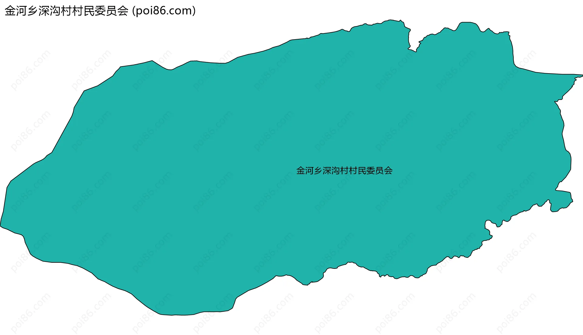 金河乡深沟村村民委员会边界地图