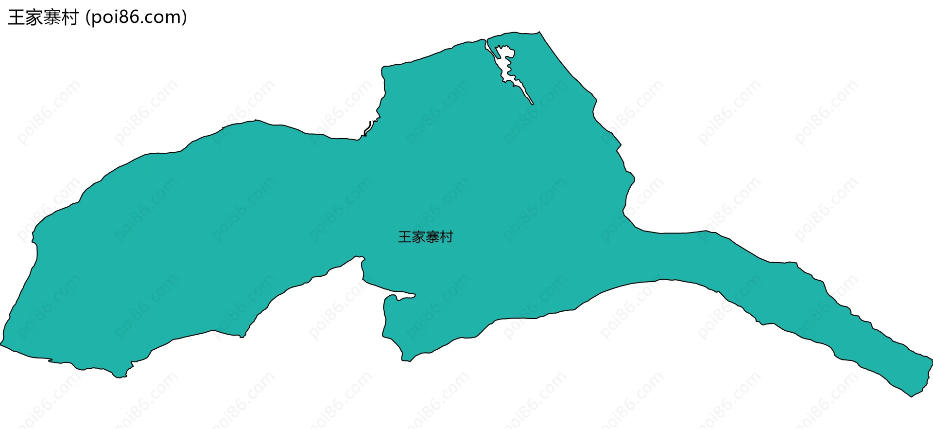 王家寨村边界地图