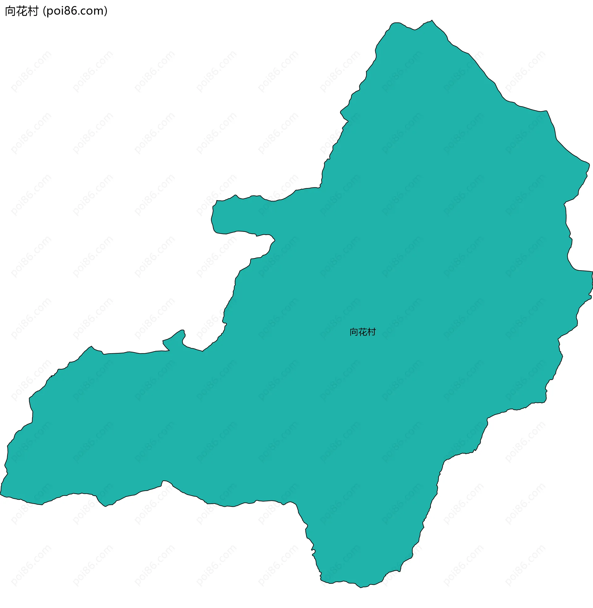 向花村边界地图