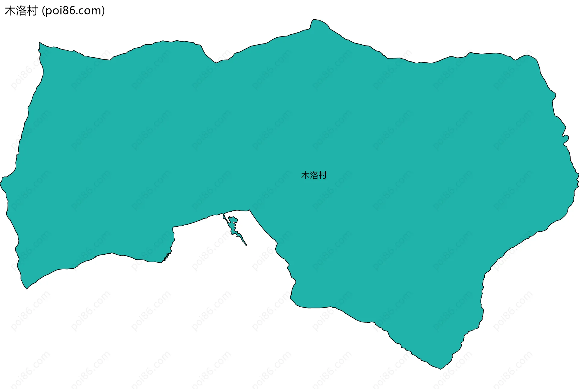 木洛村边界地图