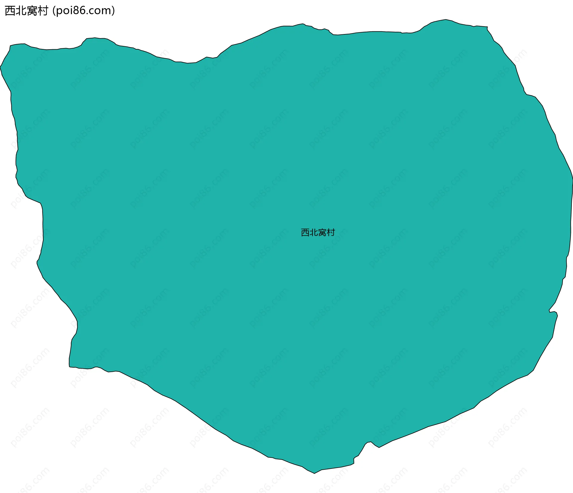西北窝村边界地图