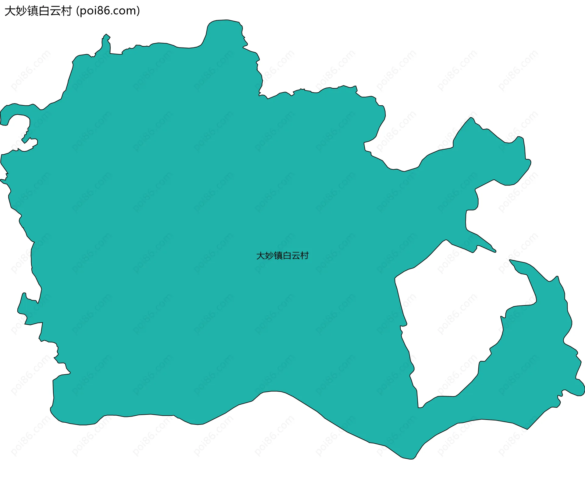 大妙镇白云村边界地图