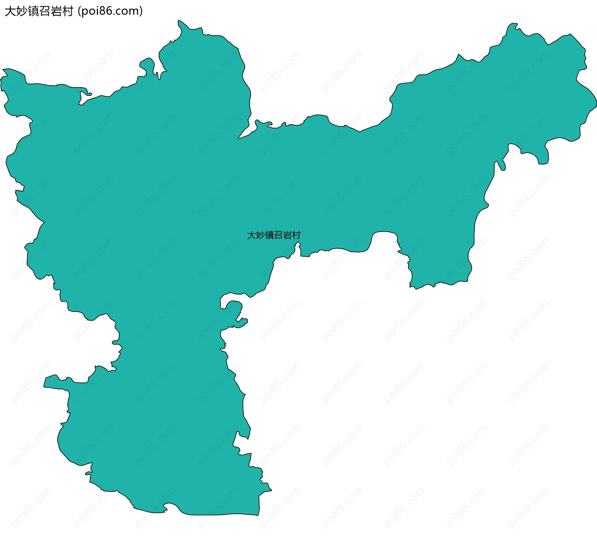 大妙镇召岩村边界地图