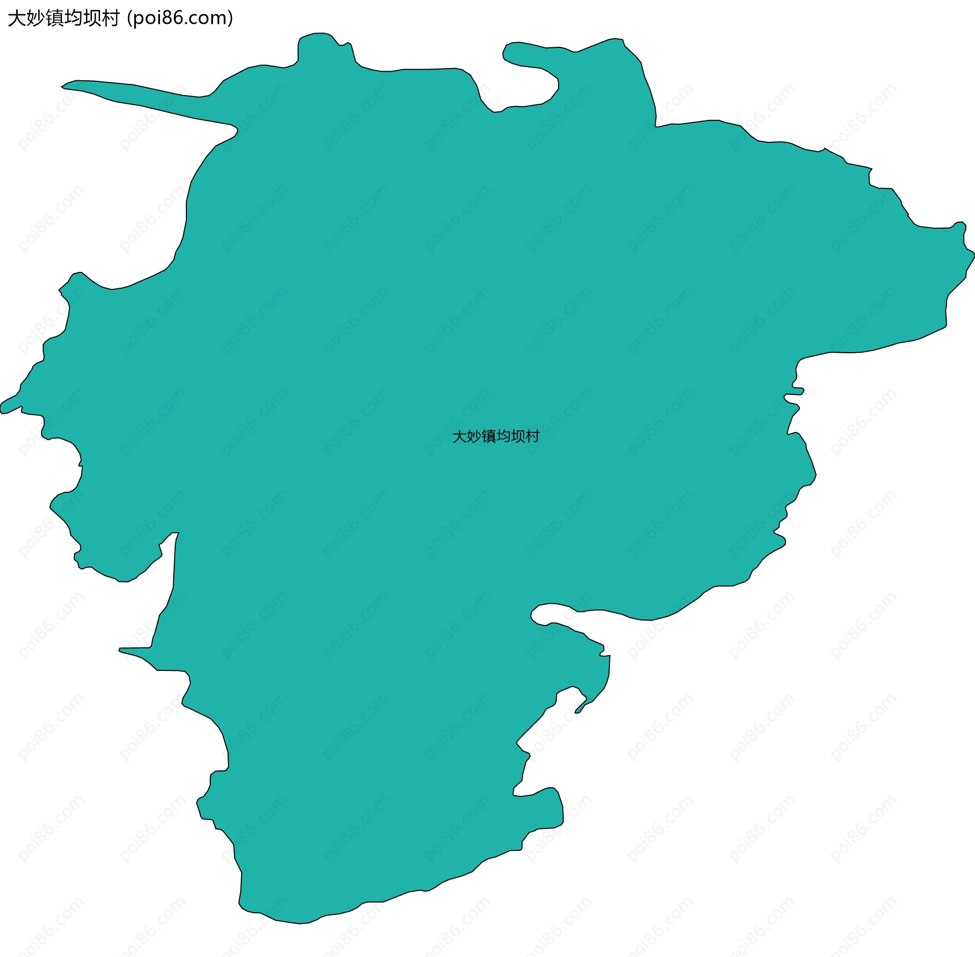 大妙镇均坝村边界地图