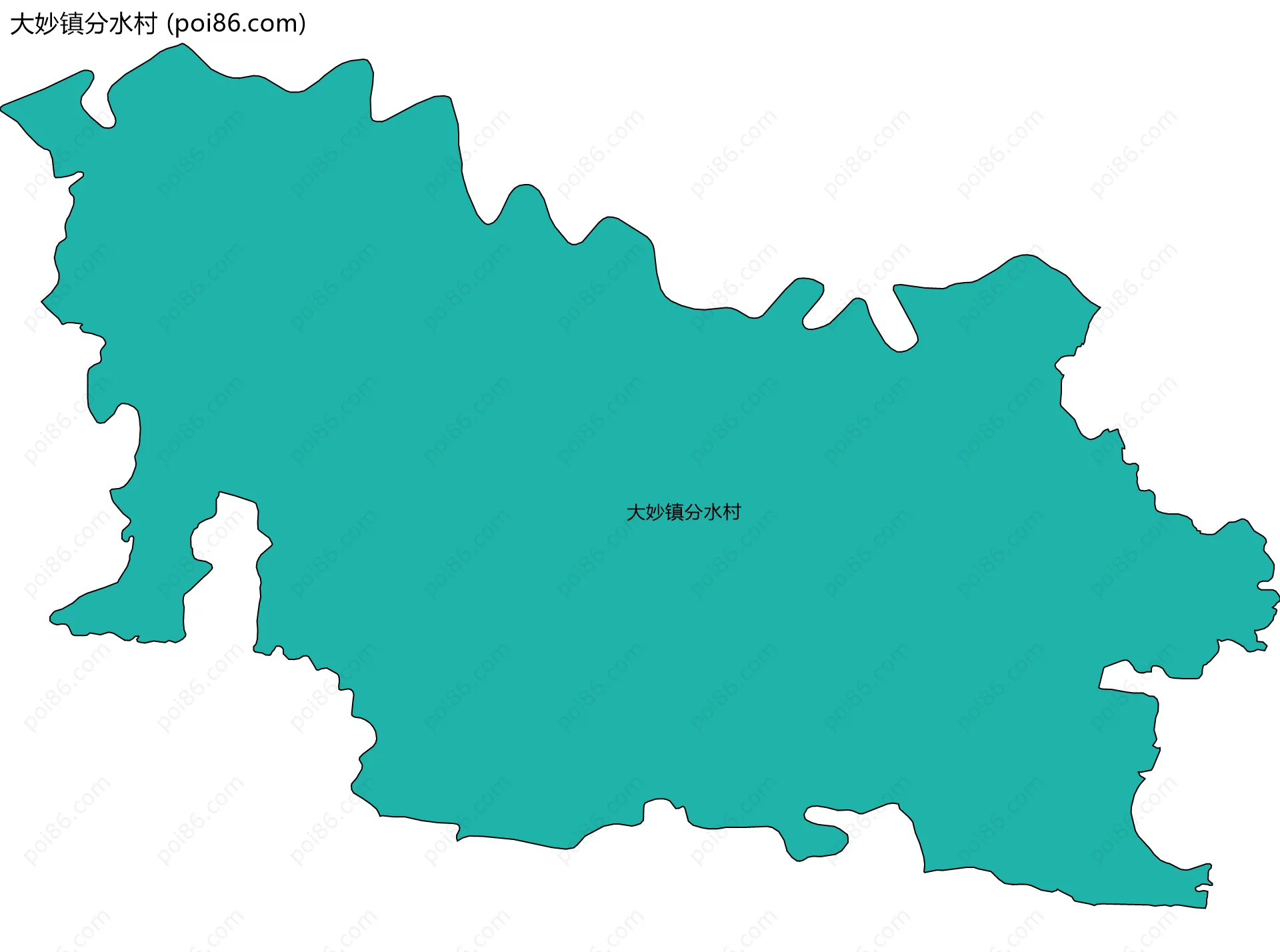 大妙镇分水村边界地图