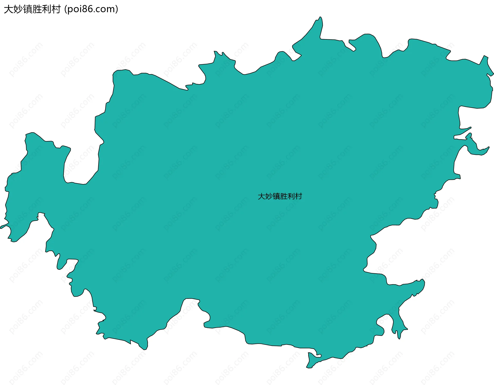 大妙镇胜利村边界地图