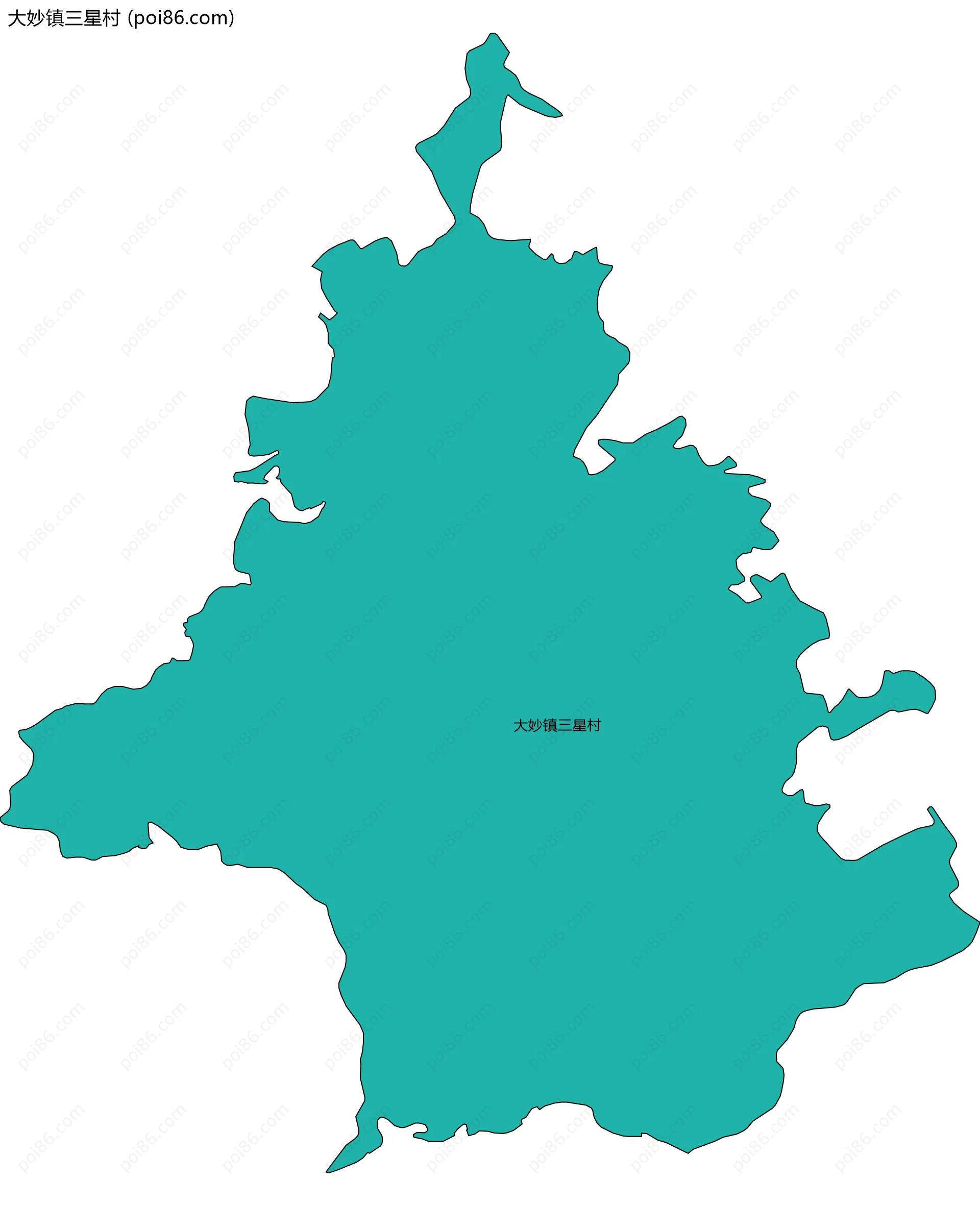 大妙镇三星村边界地图