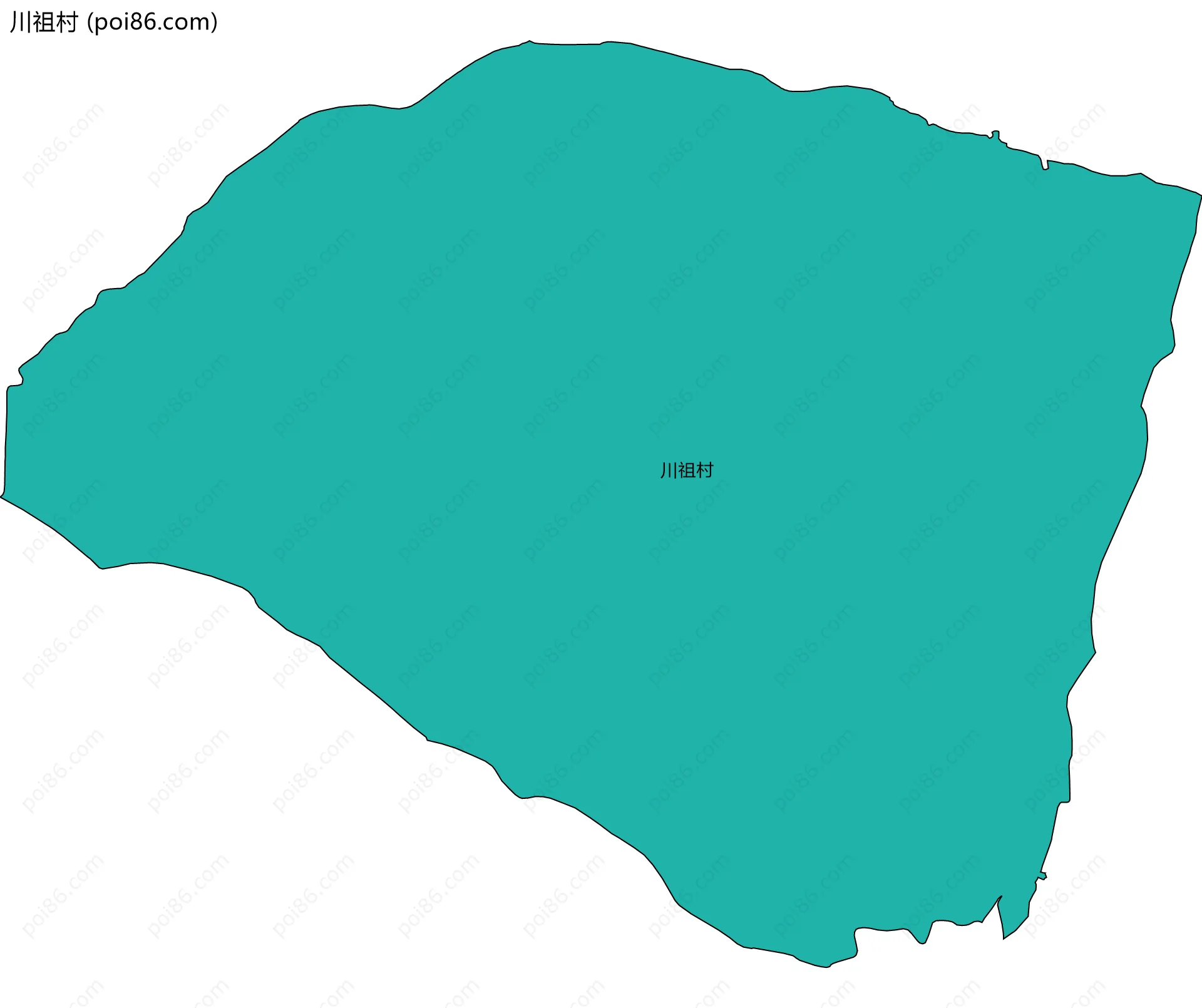 川祖村边界地图