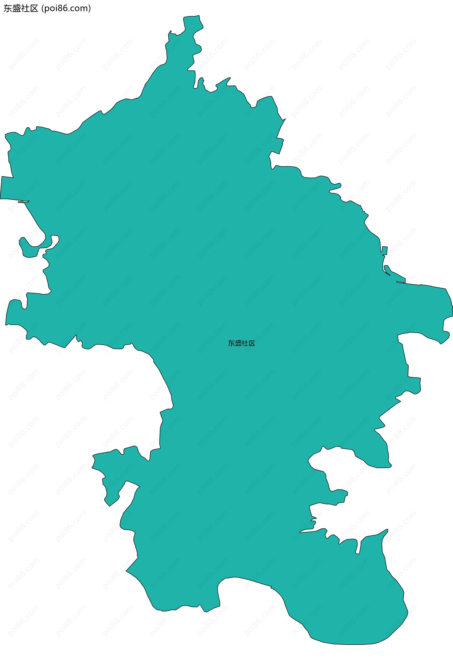 东盛社区边界地图