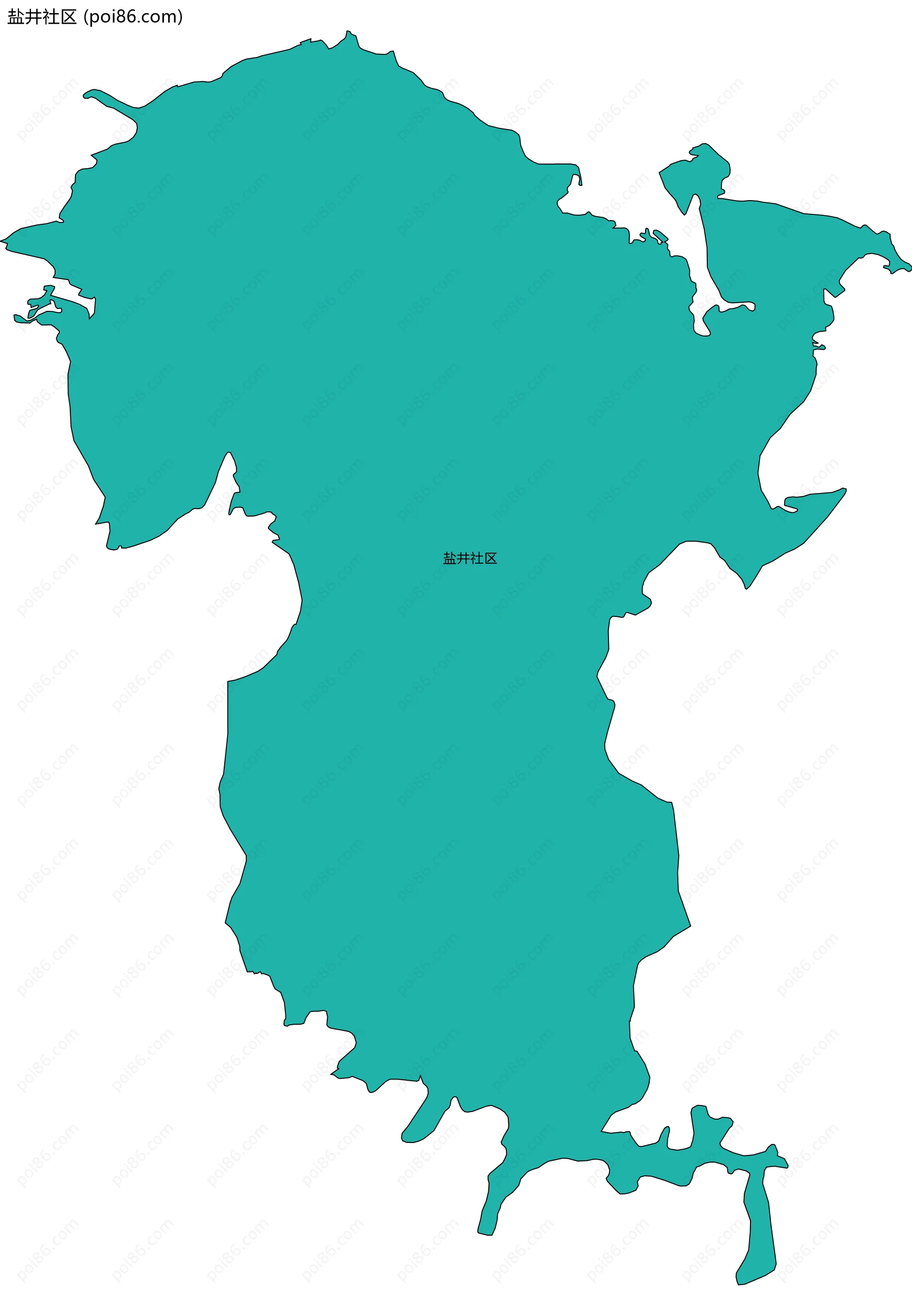盐井社区边界地图