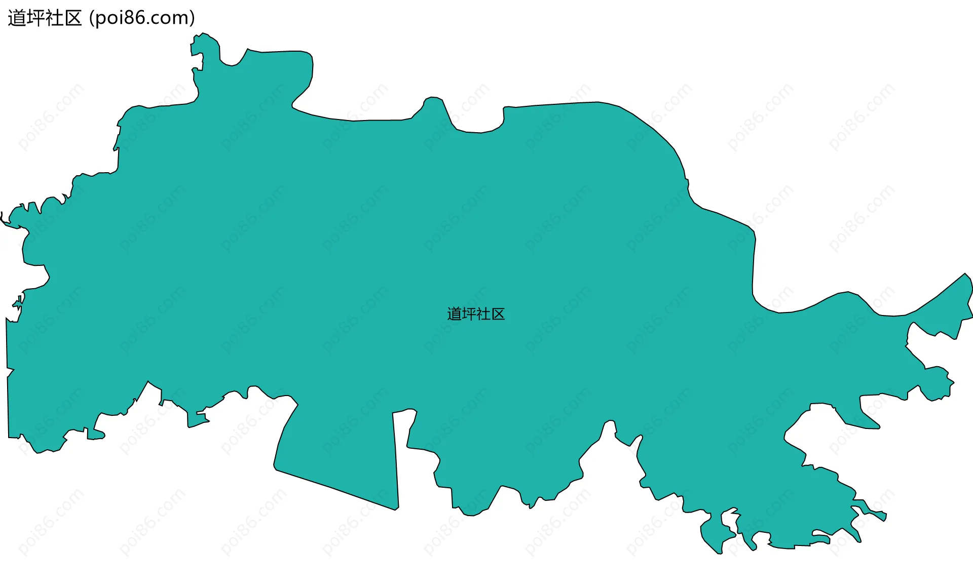 道坪社区边界地图