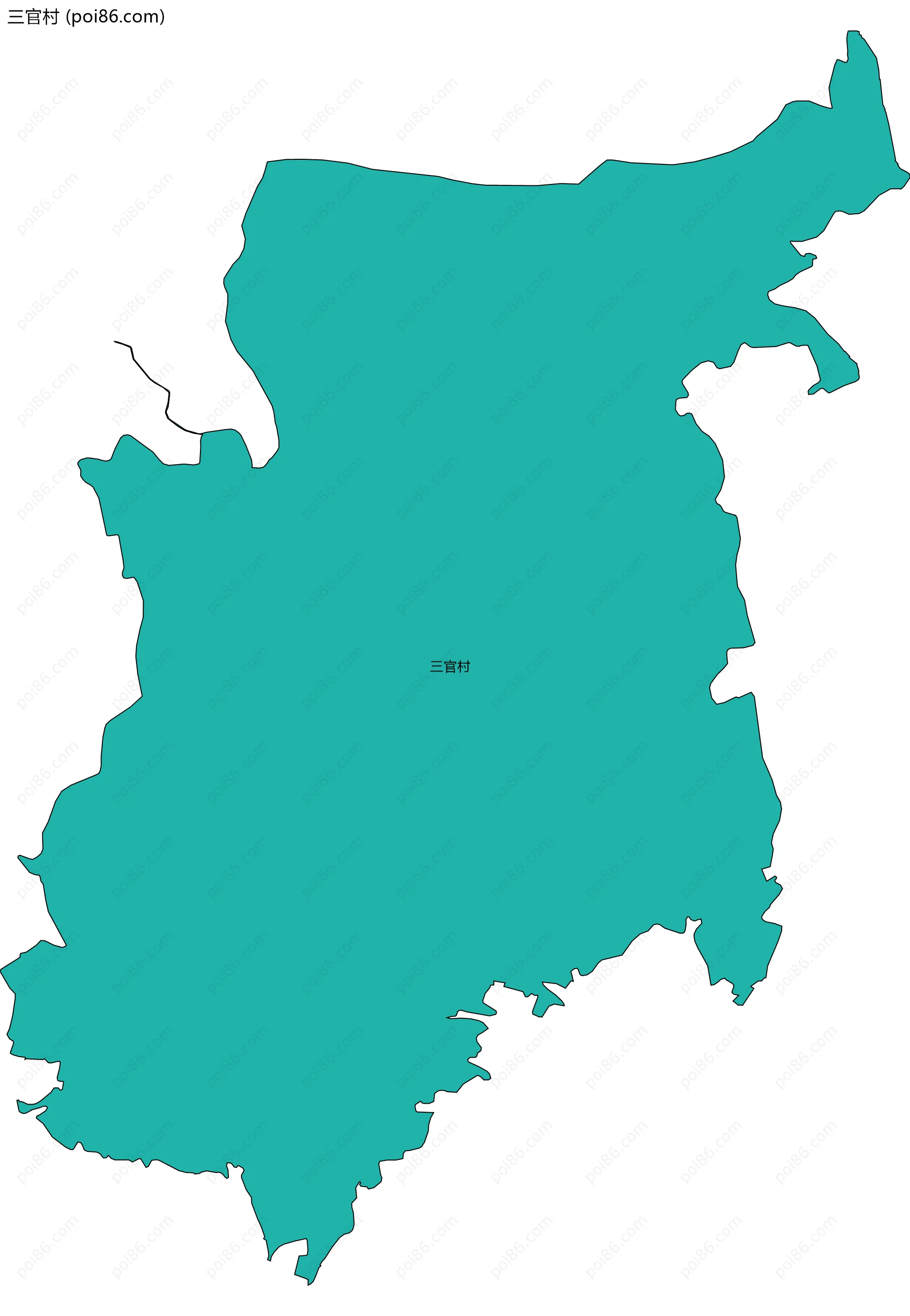 三官村边界地图