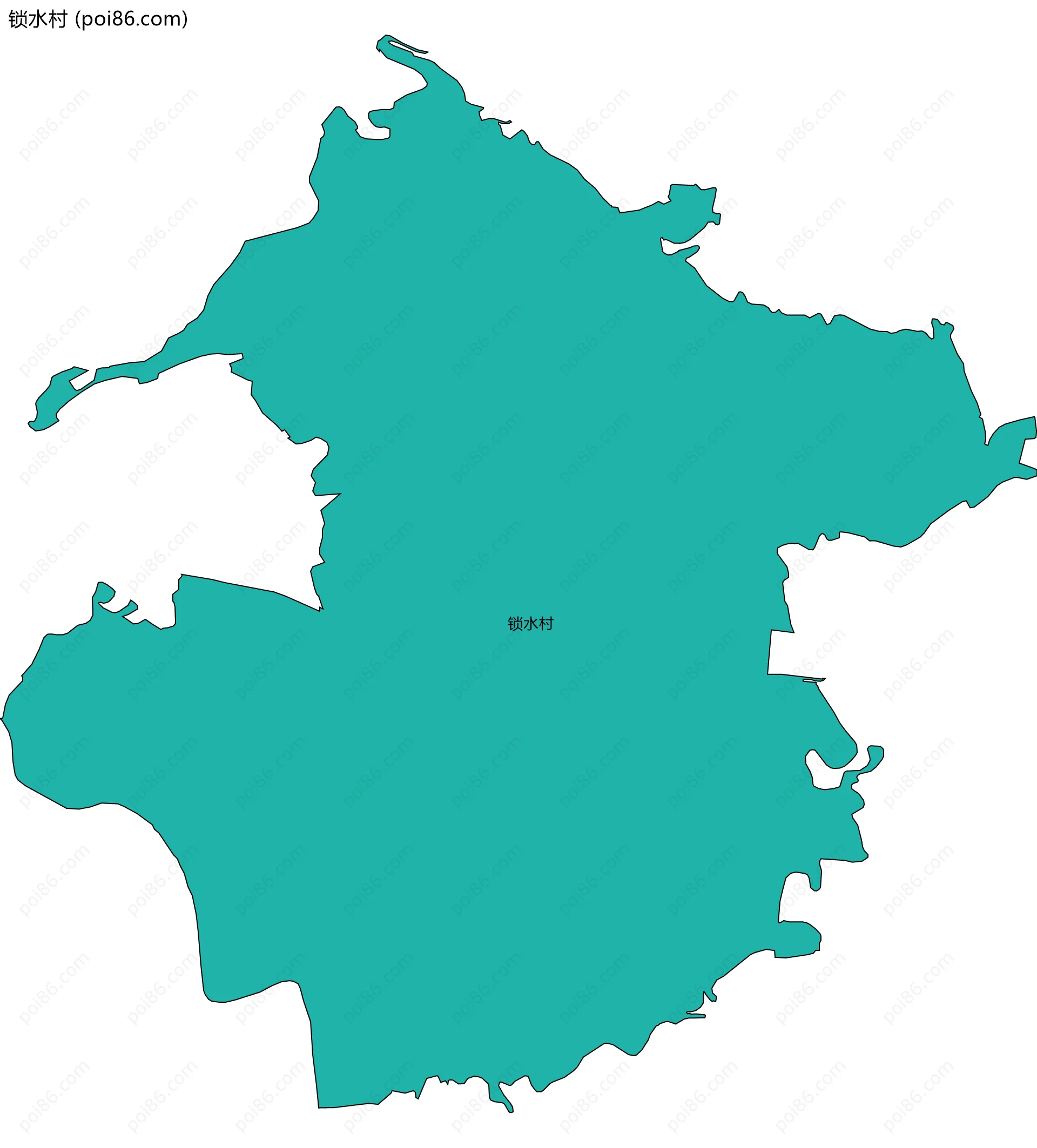 锁水村边界地图
