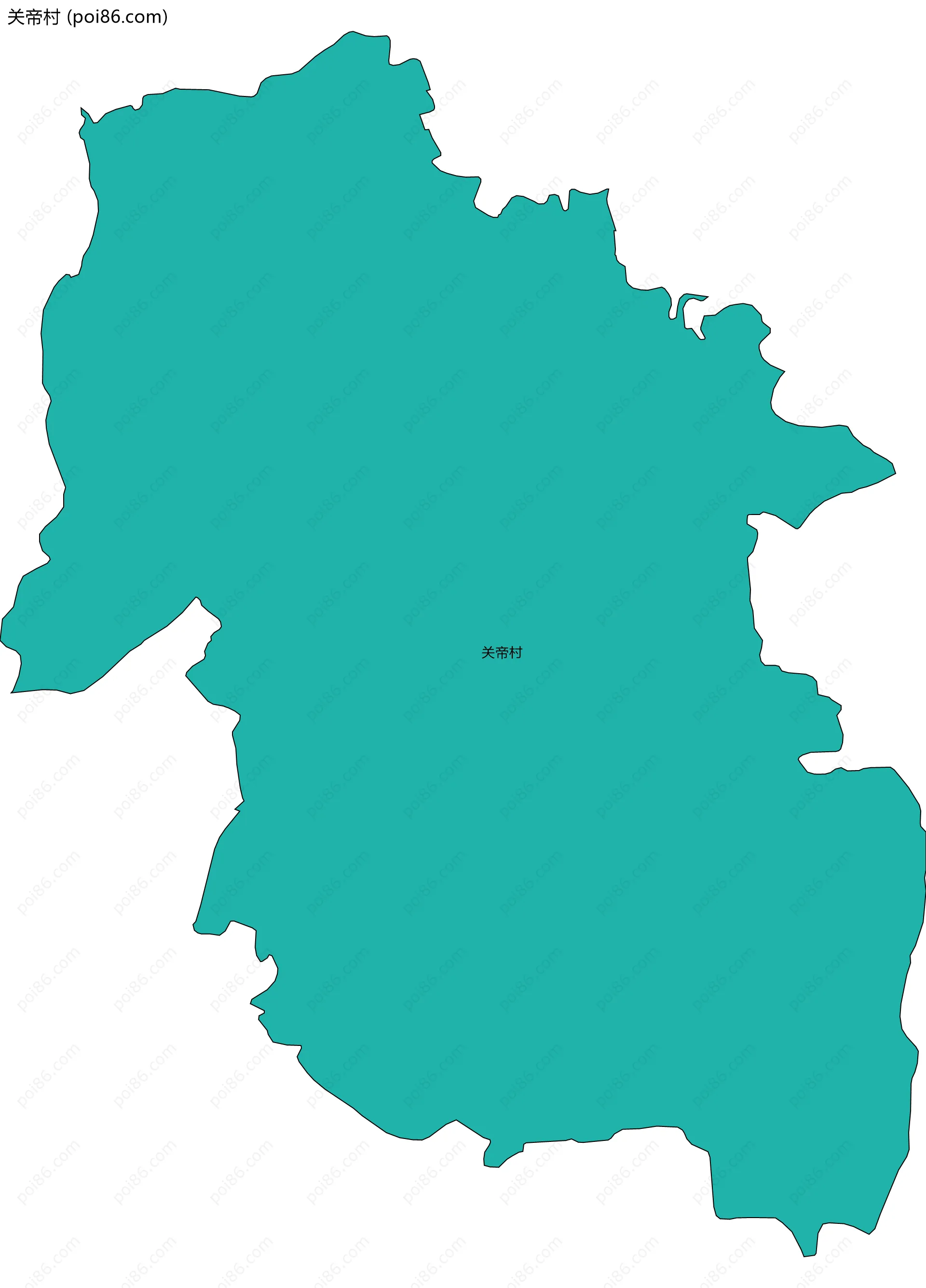 关帝村边界地图