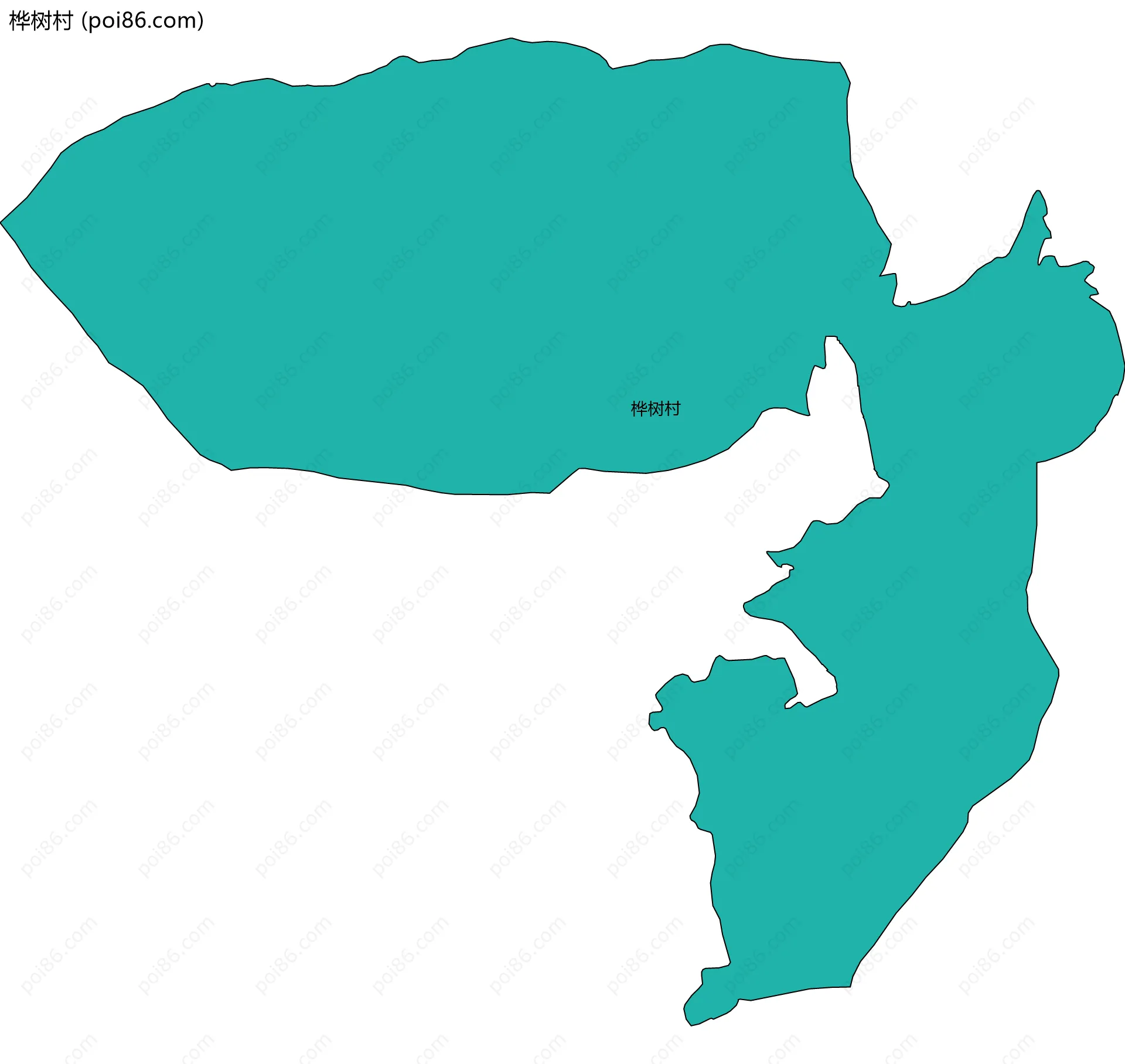 桦树村边界地图