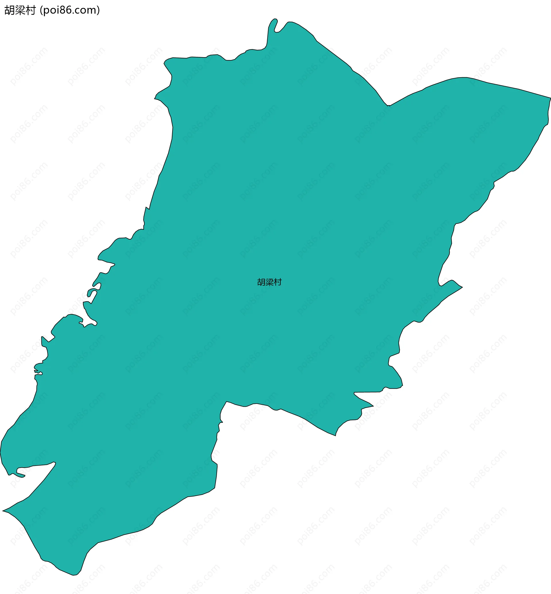 胡梁村边界地图