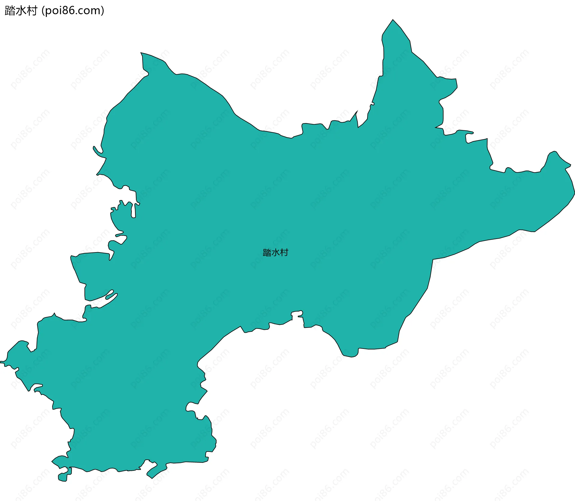 踏水村边界地图