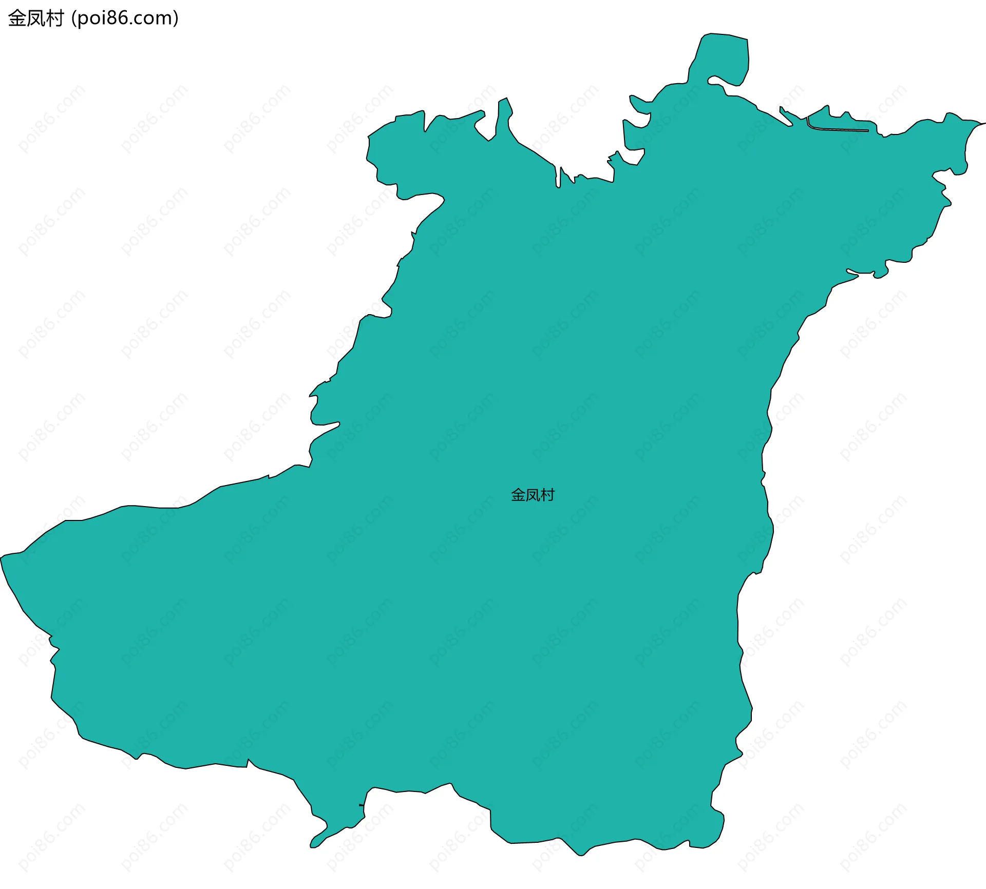金凤村边界地图