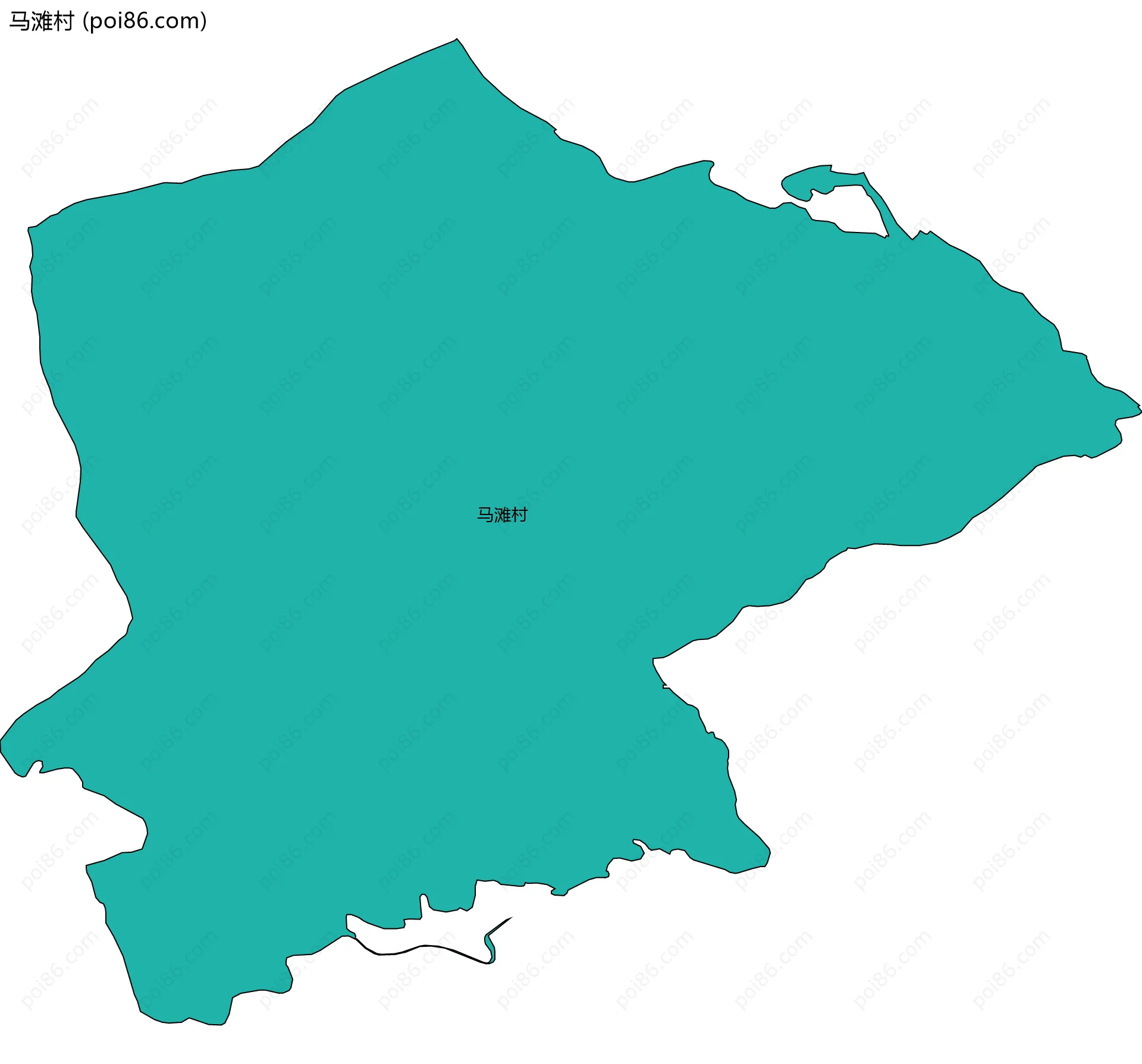 马滩村边界地图