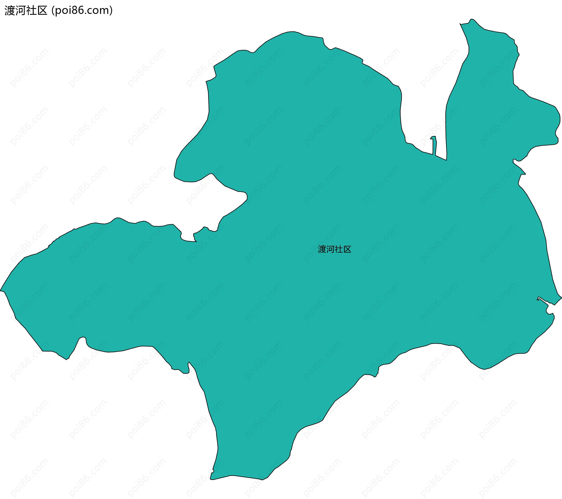 渡河社区边界地图