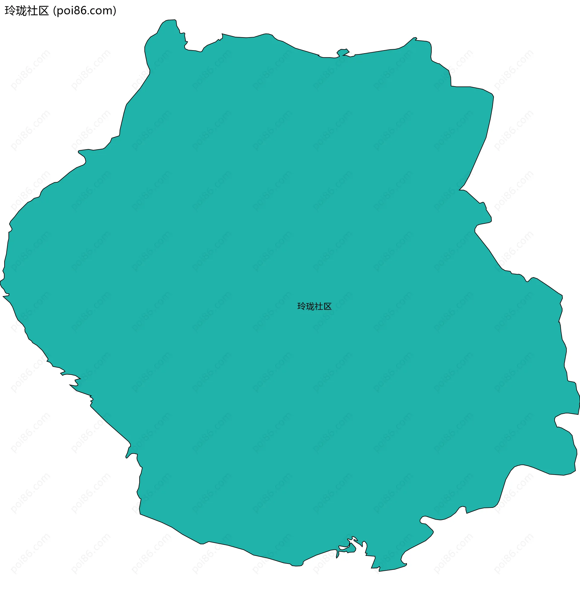 玲珑社区边界地图