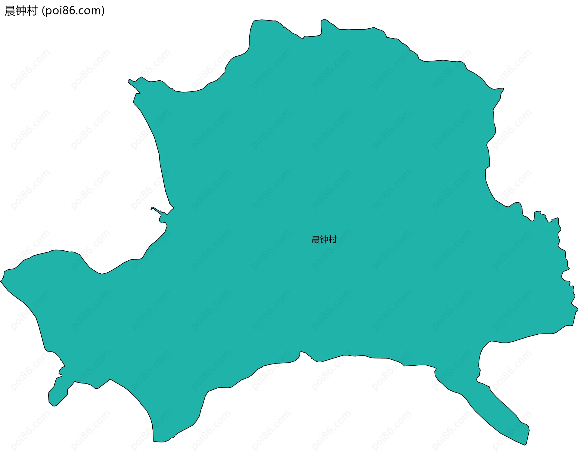 晨钟村边界地图