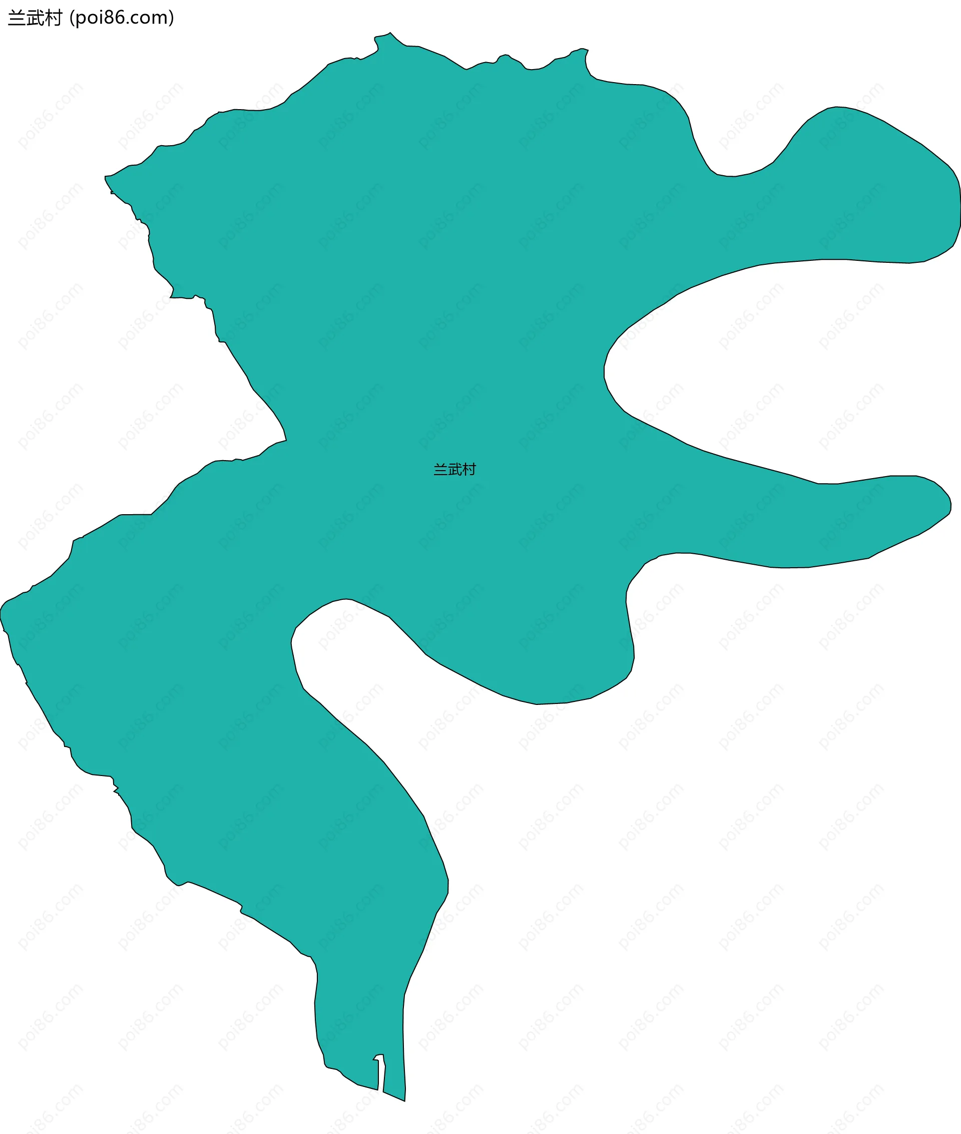 兰武村边界地图