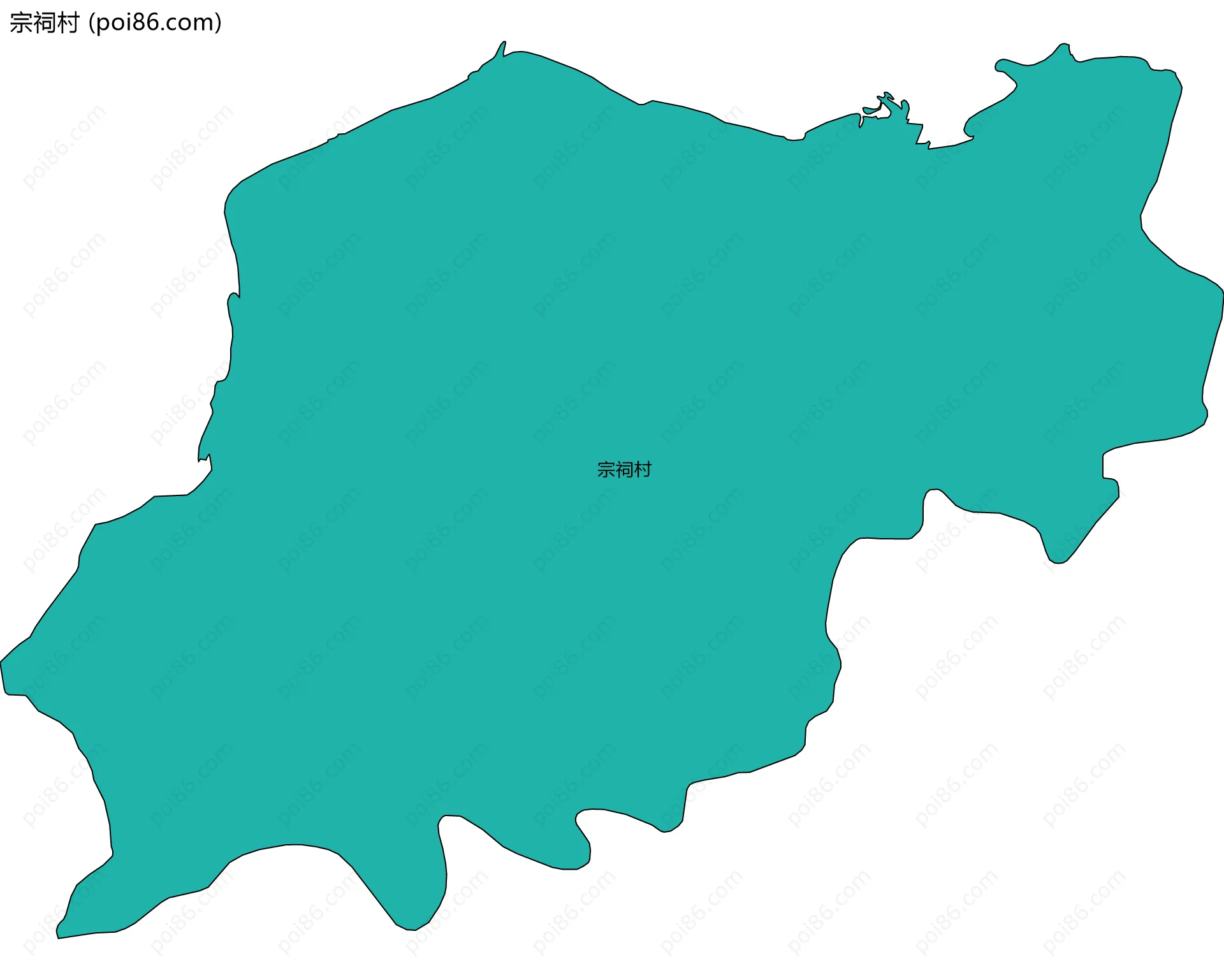 宗祠村边界地图