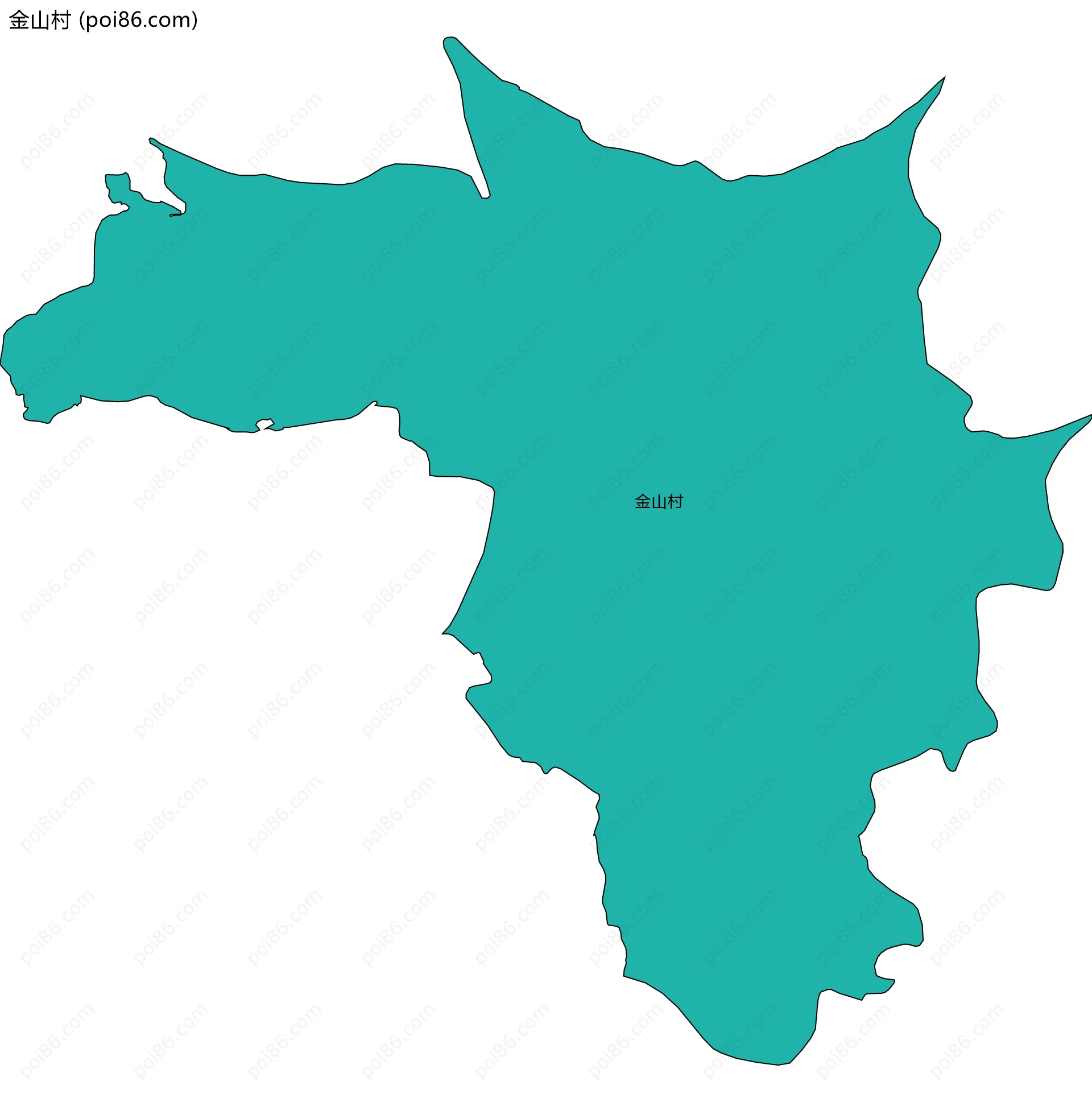 金山村边界地图