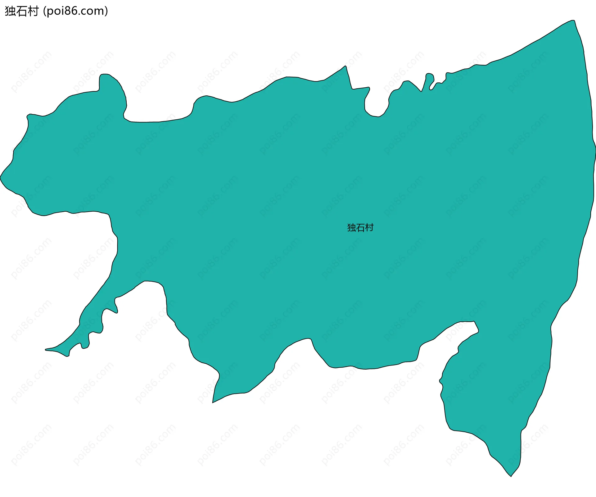 独石村边界地图