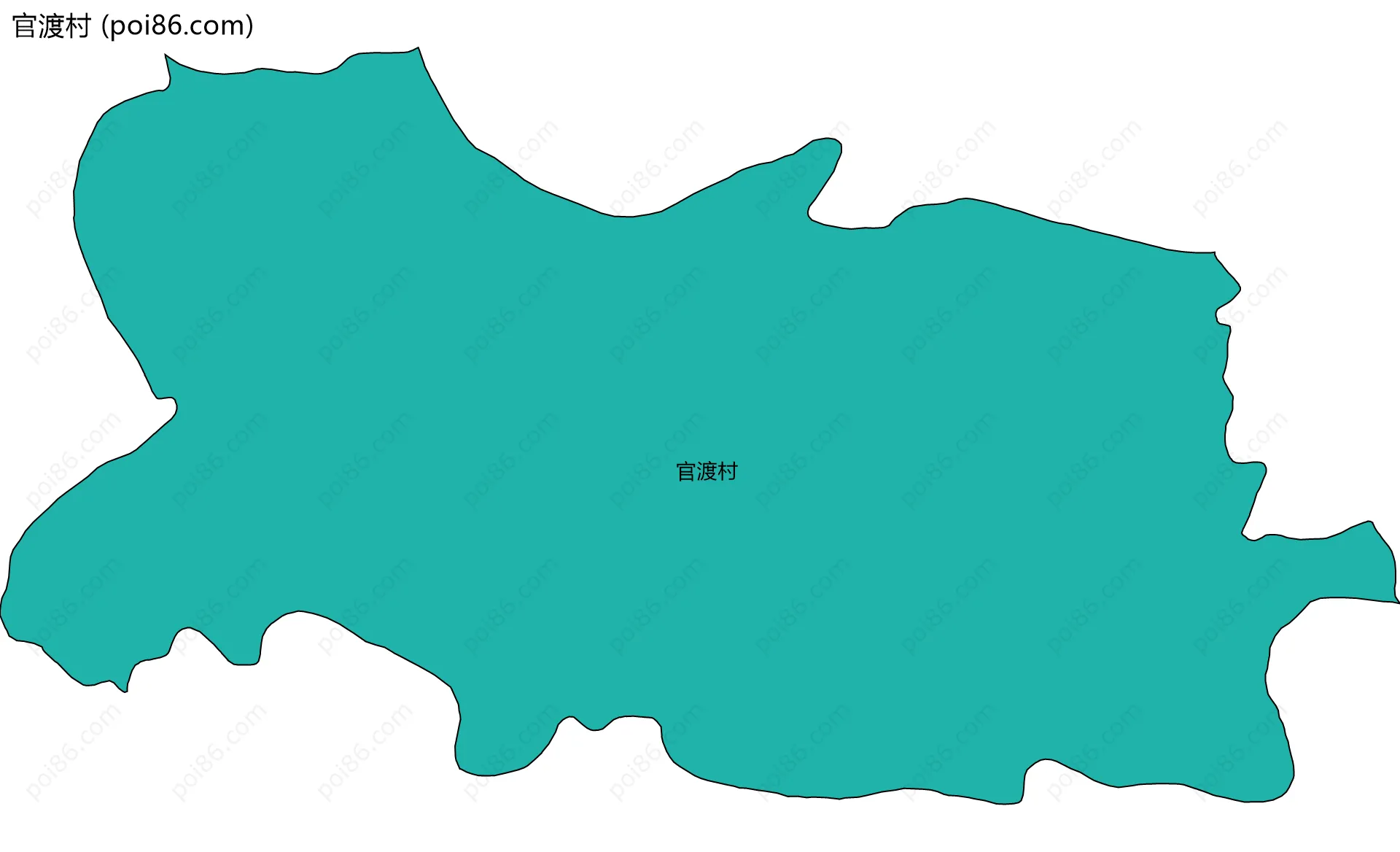官渡村边界地图
