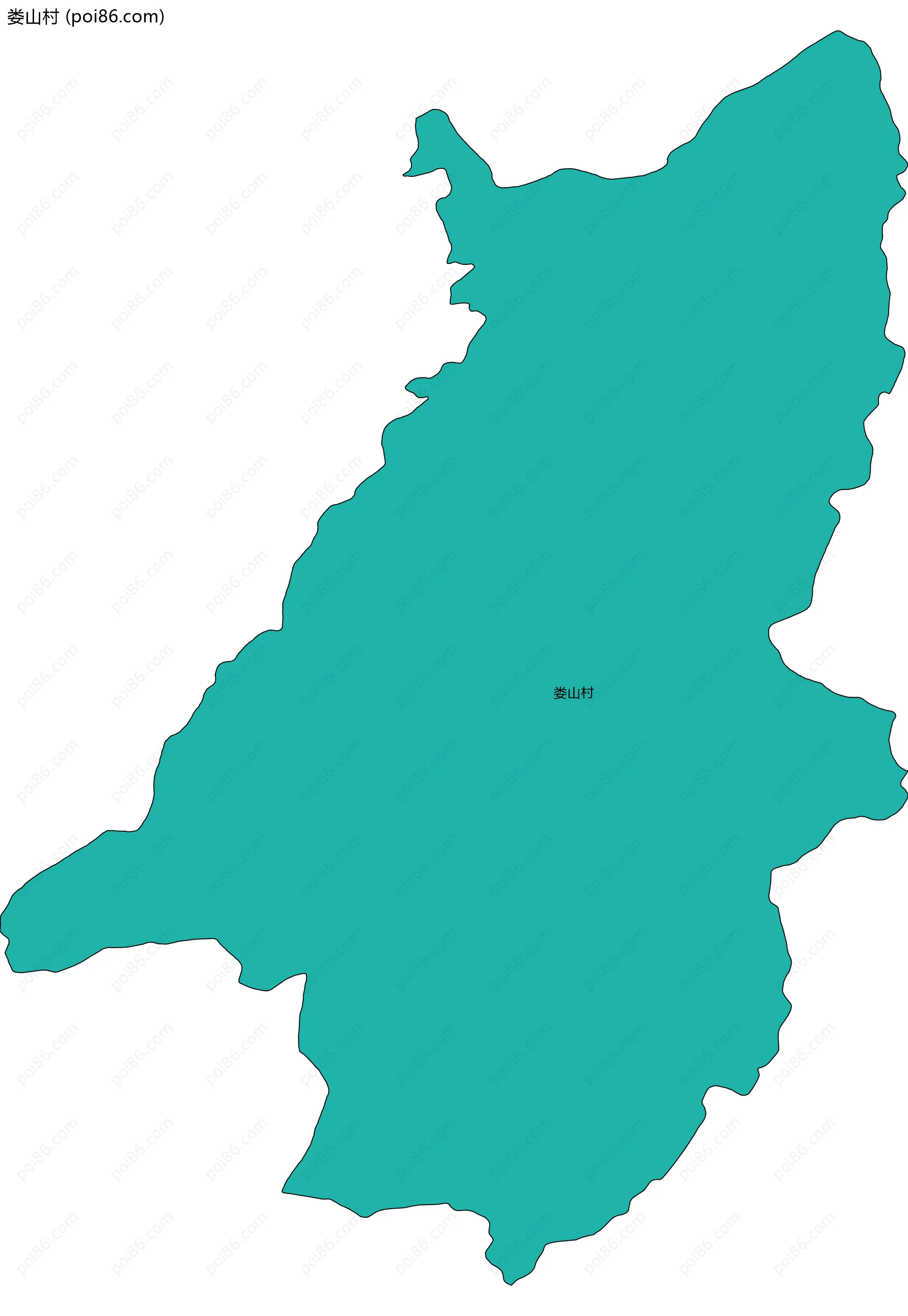 娄山村边界地图