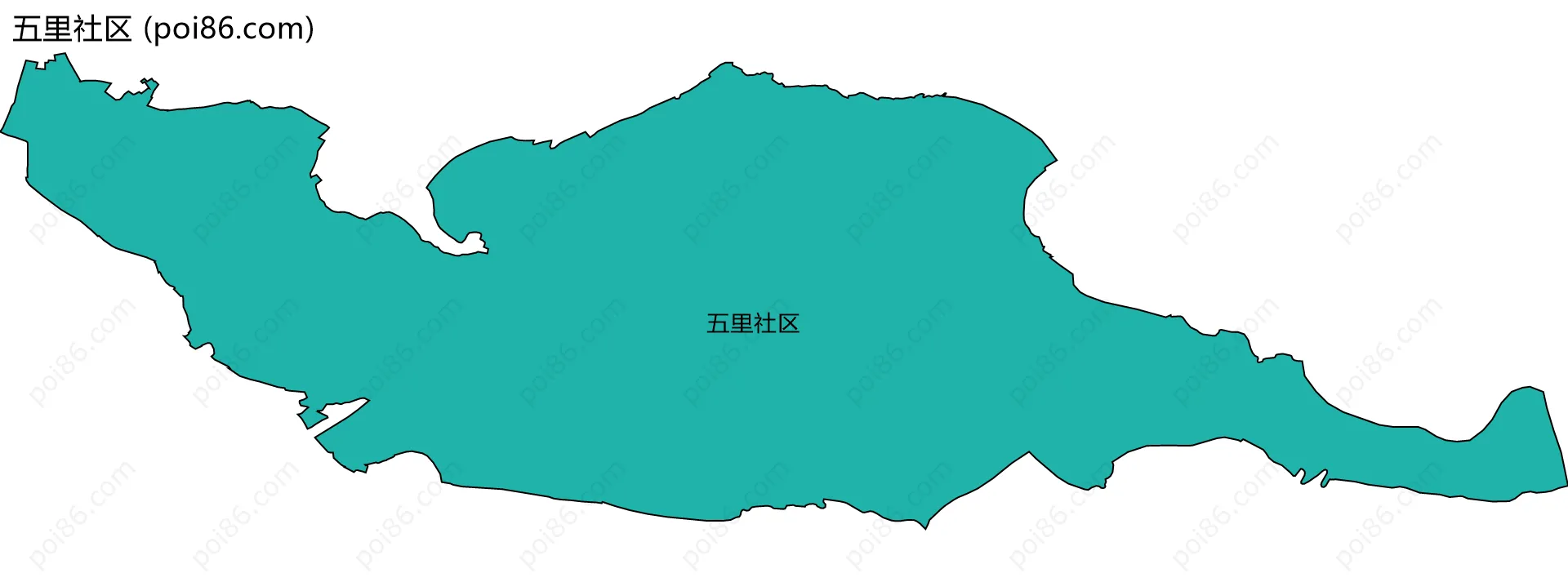 五里社区边界地图