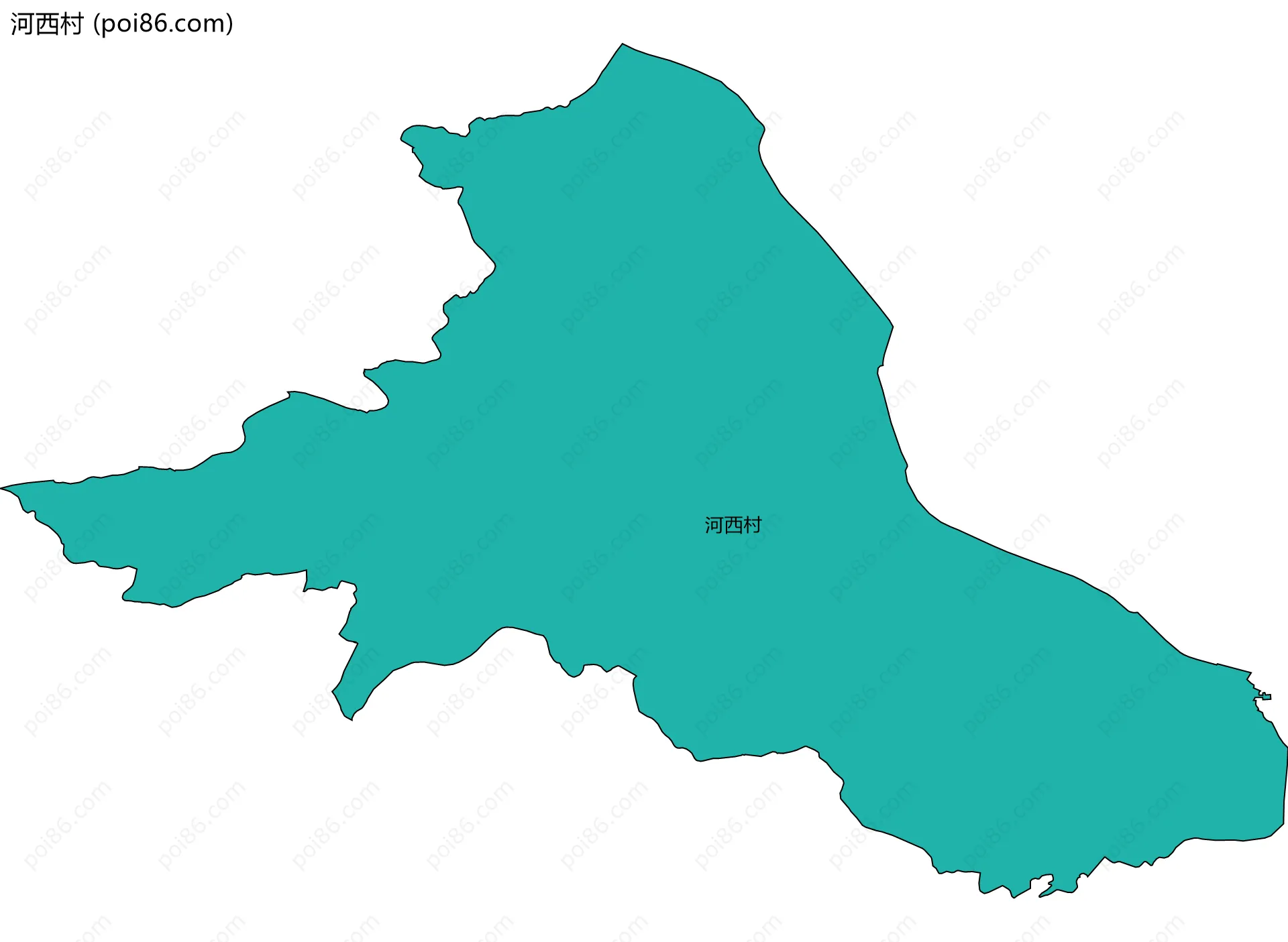 河西村边界地图