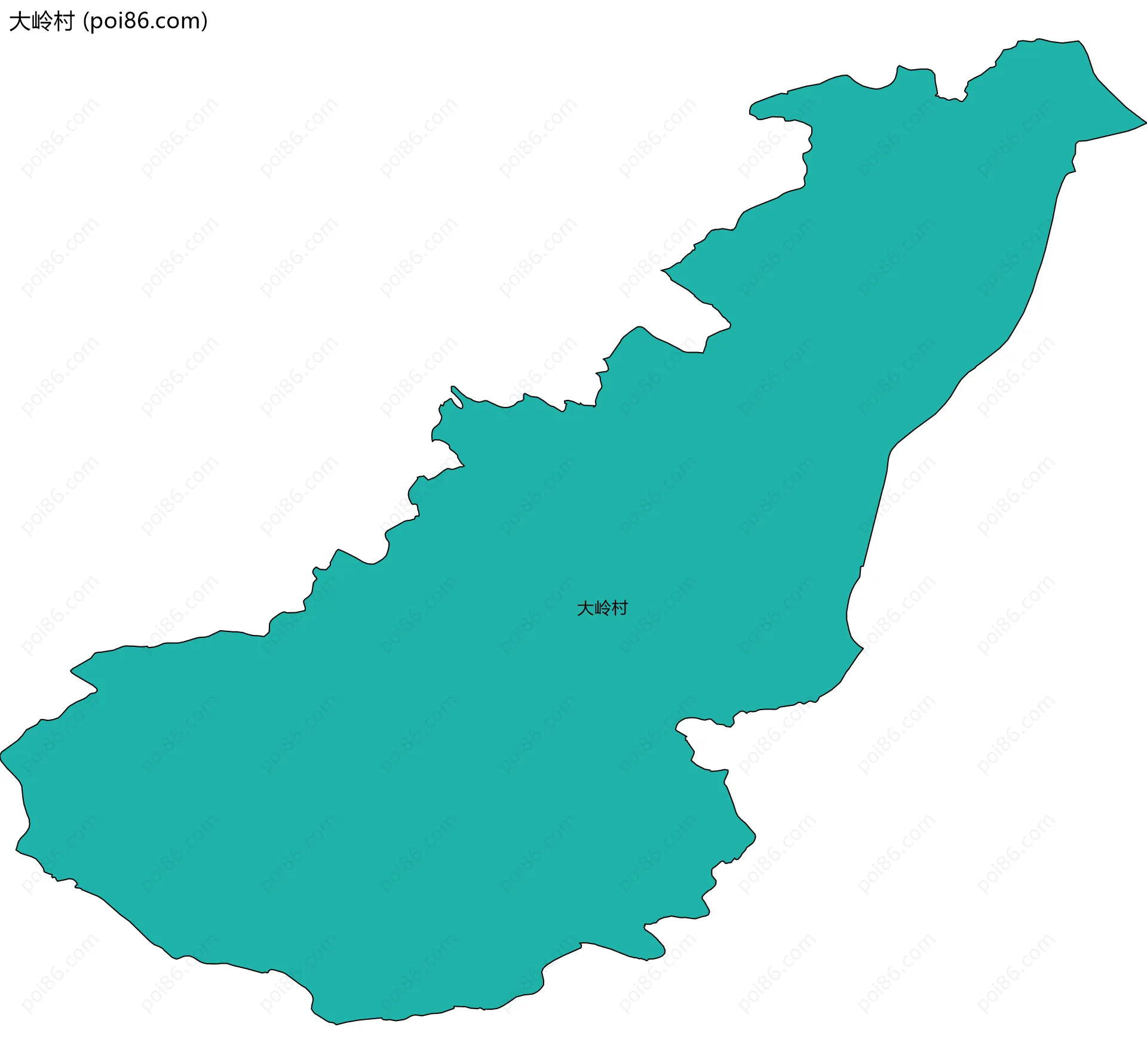 大岭村边界地图